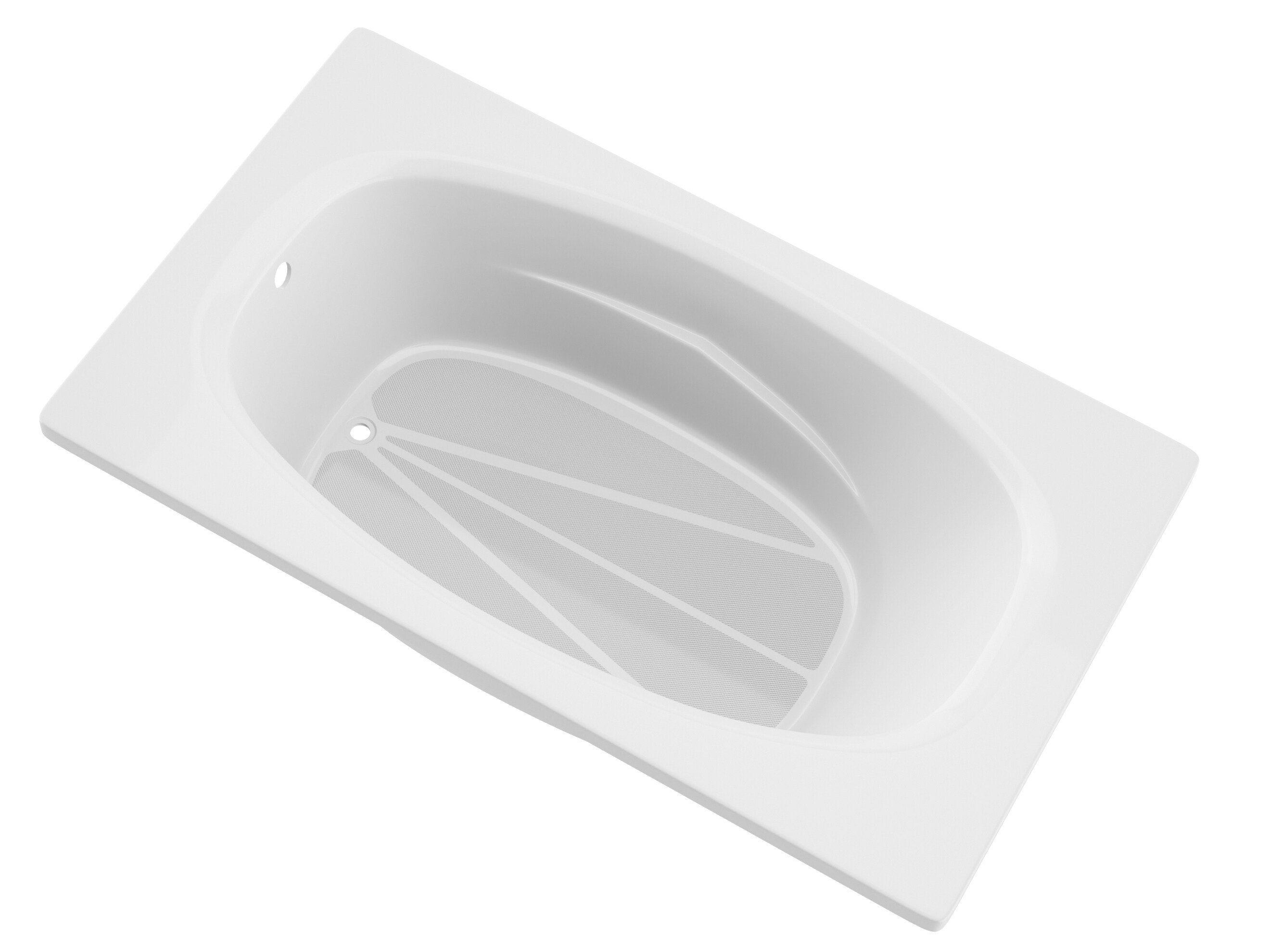 Sparrow 41.25-in x 71-in White Acrylic Drop-In Soaking Bathtub (Reversible Drain) | - Endurance LS4272PS