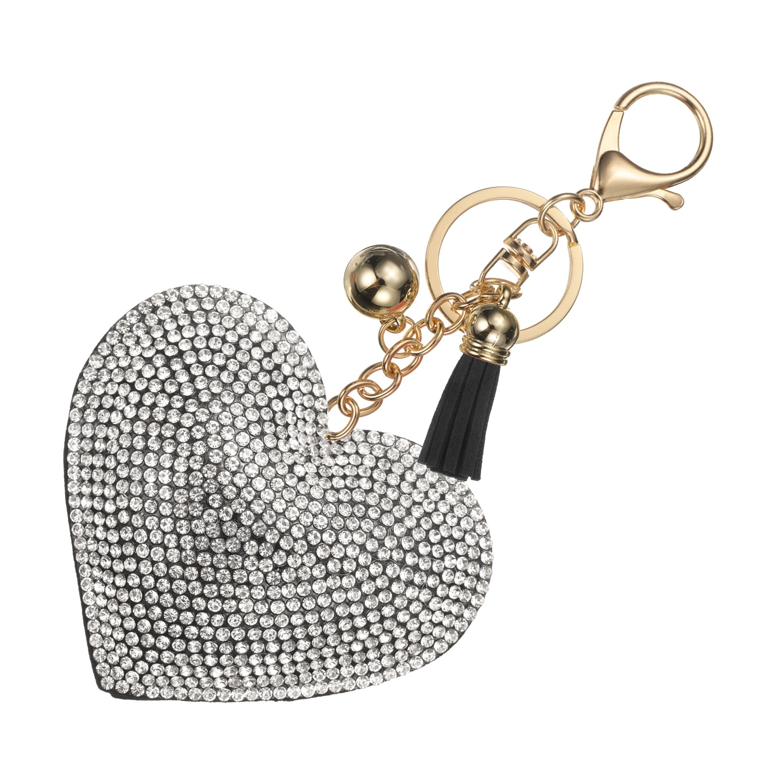 PATIKIL Rhinestone Keychains for Women Cute Bling Heart Shape Keychain ...