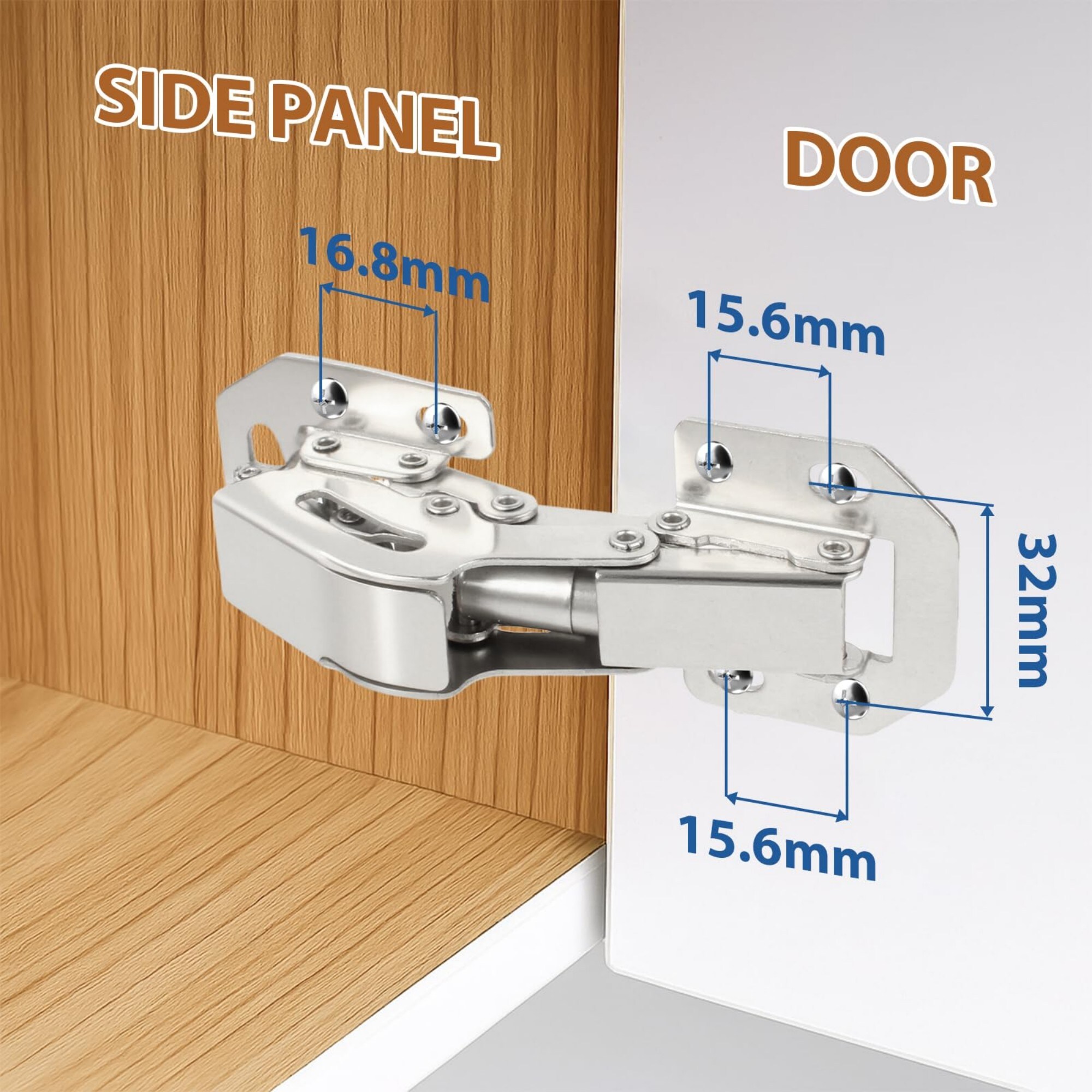 Wudkey L4-GP2H5N Cabinet-Hinges - View #3