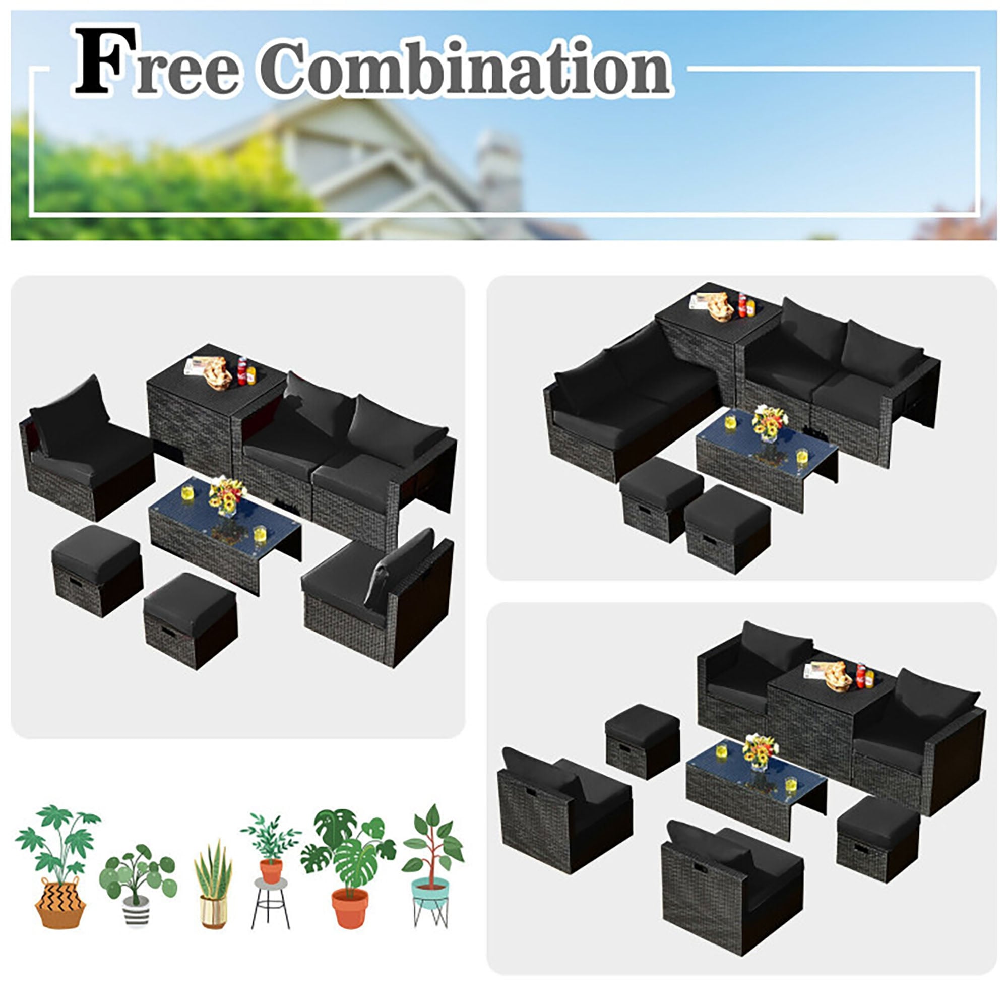 CASAINC CN-WFQ02-BL Patio-Conversation-Sets - View #4
