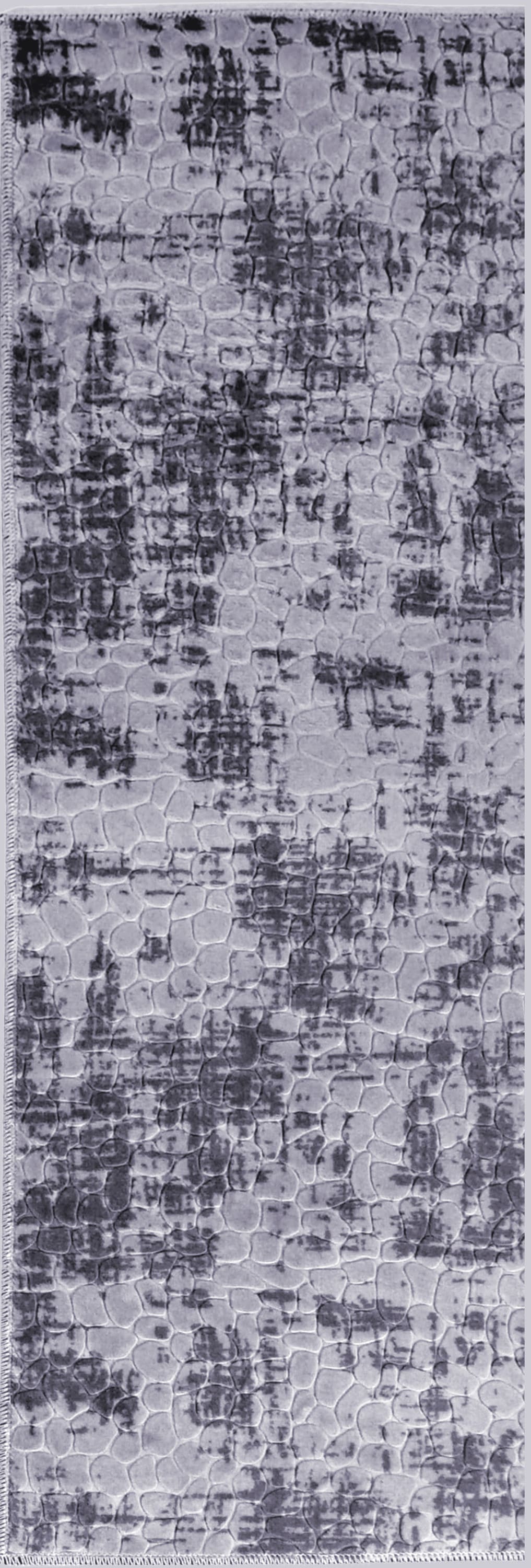 MSRUGS NWR375DGRYLGRY20.59 Newruz 2 X 6 (ft) Dark Gray-dark Gray/light Gray Indoor Abstract Mid-century Modern Area Rug