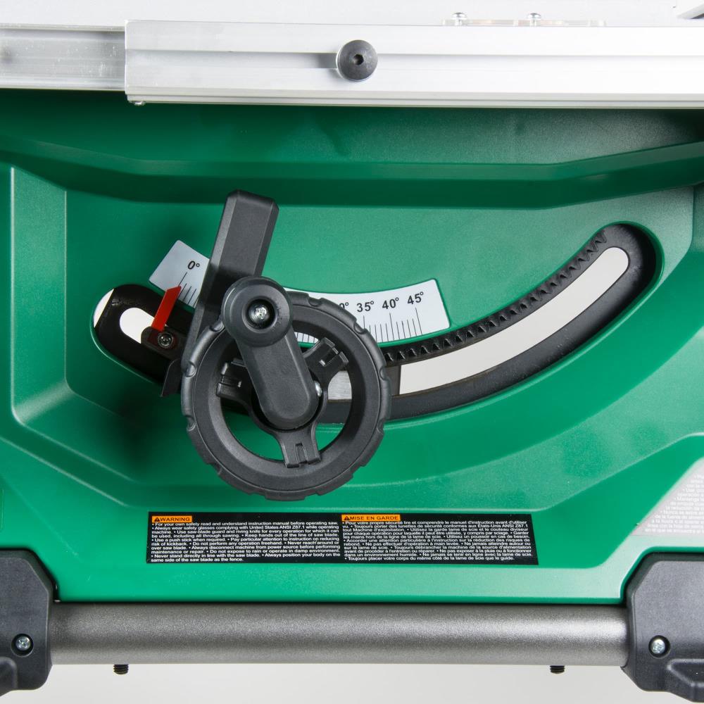 Metabo HPT 10-in 15-Amp Table Saw with Micro Adjust Rip Fence and Caster Platform - 10 inch Jobsite Table Saw