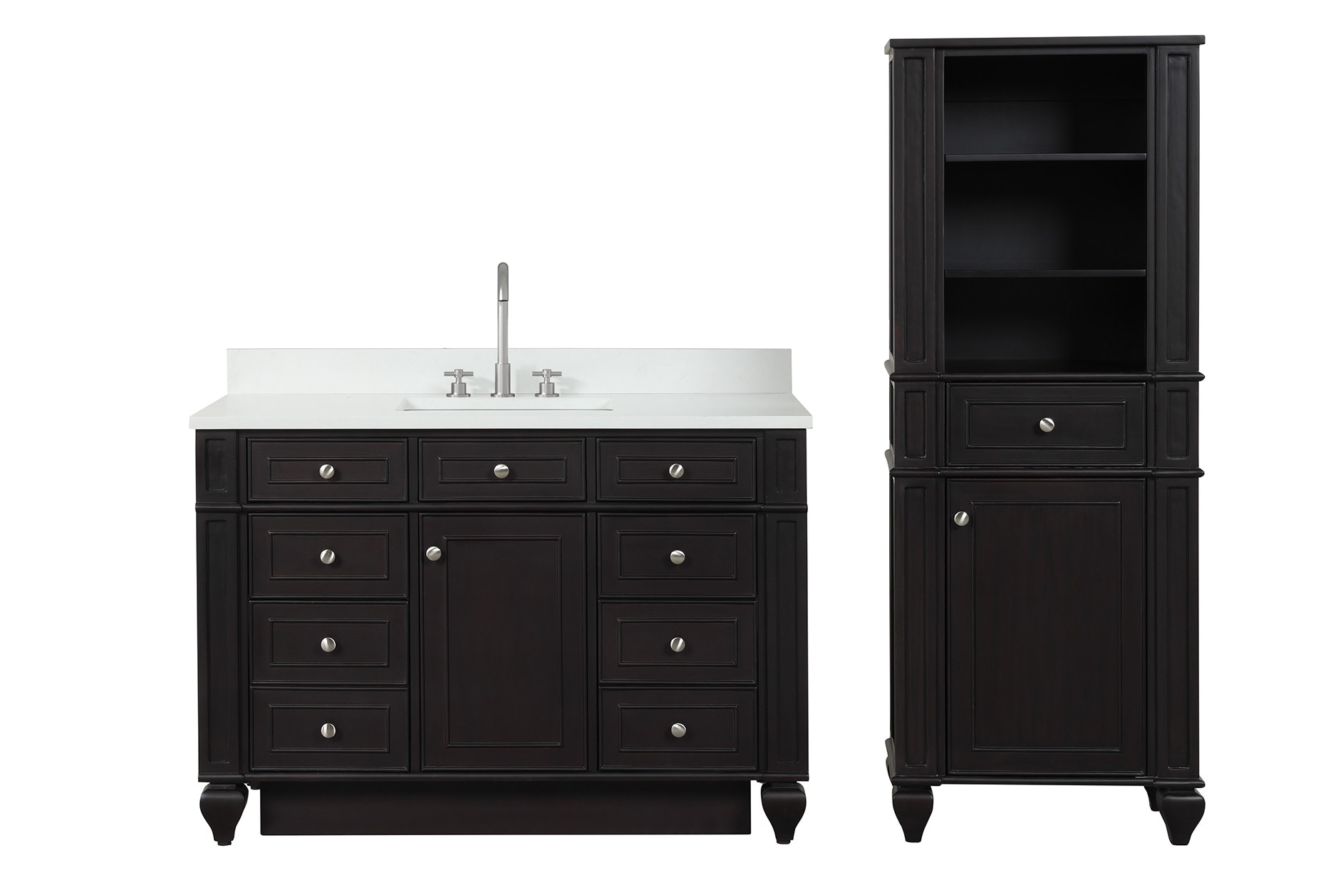 Design Element WN-LNTR-ES Linen-Cabinets - View #3