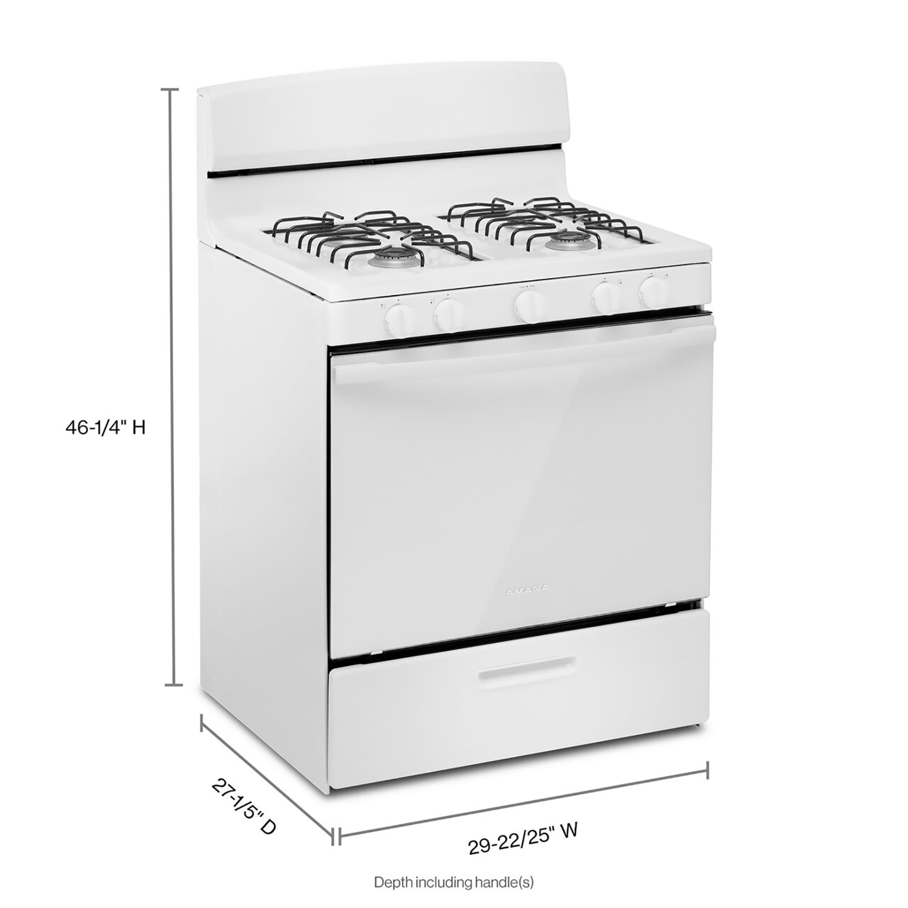 Amana AGR4203MNW Freestanding-Gas-Ranges - View #4