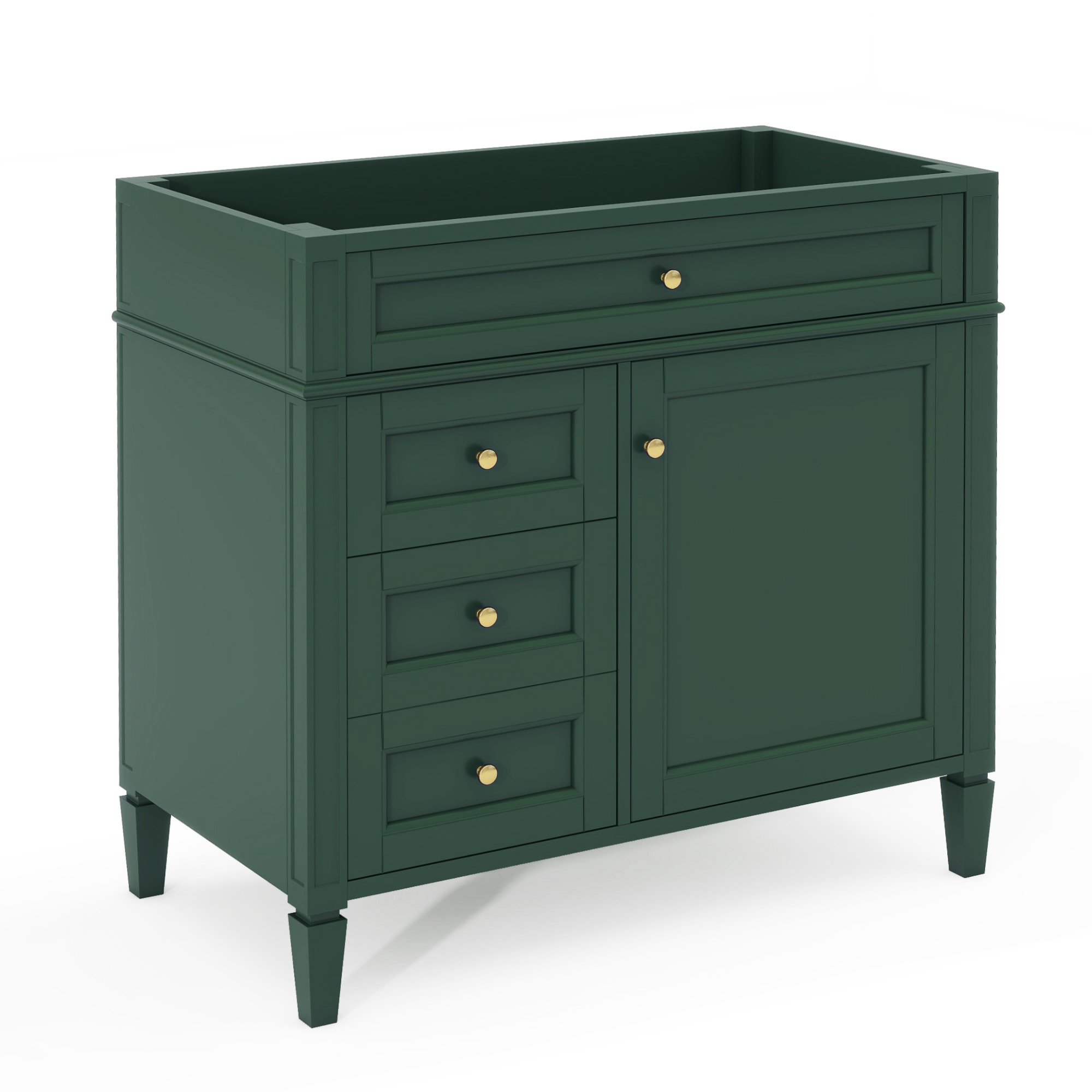 MooxvMoo 36-in Bathroom Vanity without Top Sink Modern Bathroom Storage Cabinet (Green)