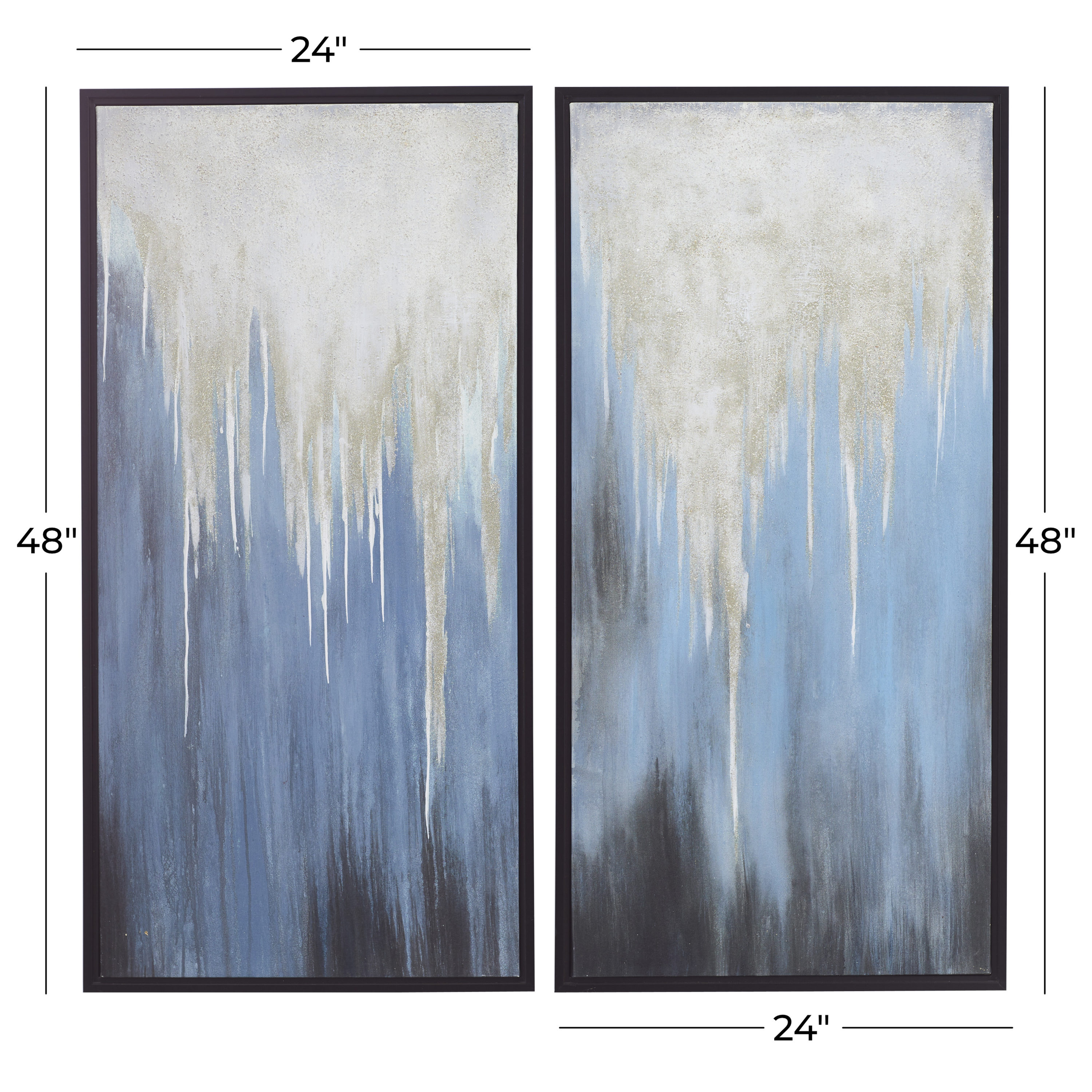 Canvas Abstract Handmade Framed Wall Art with Silver Frame White -  CosmoLiving by Cosmopolitan