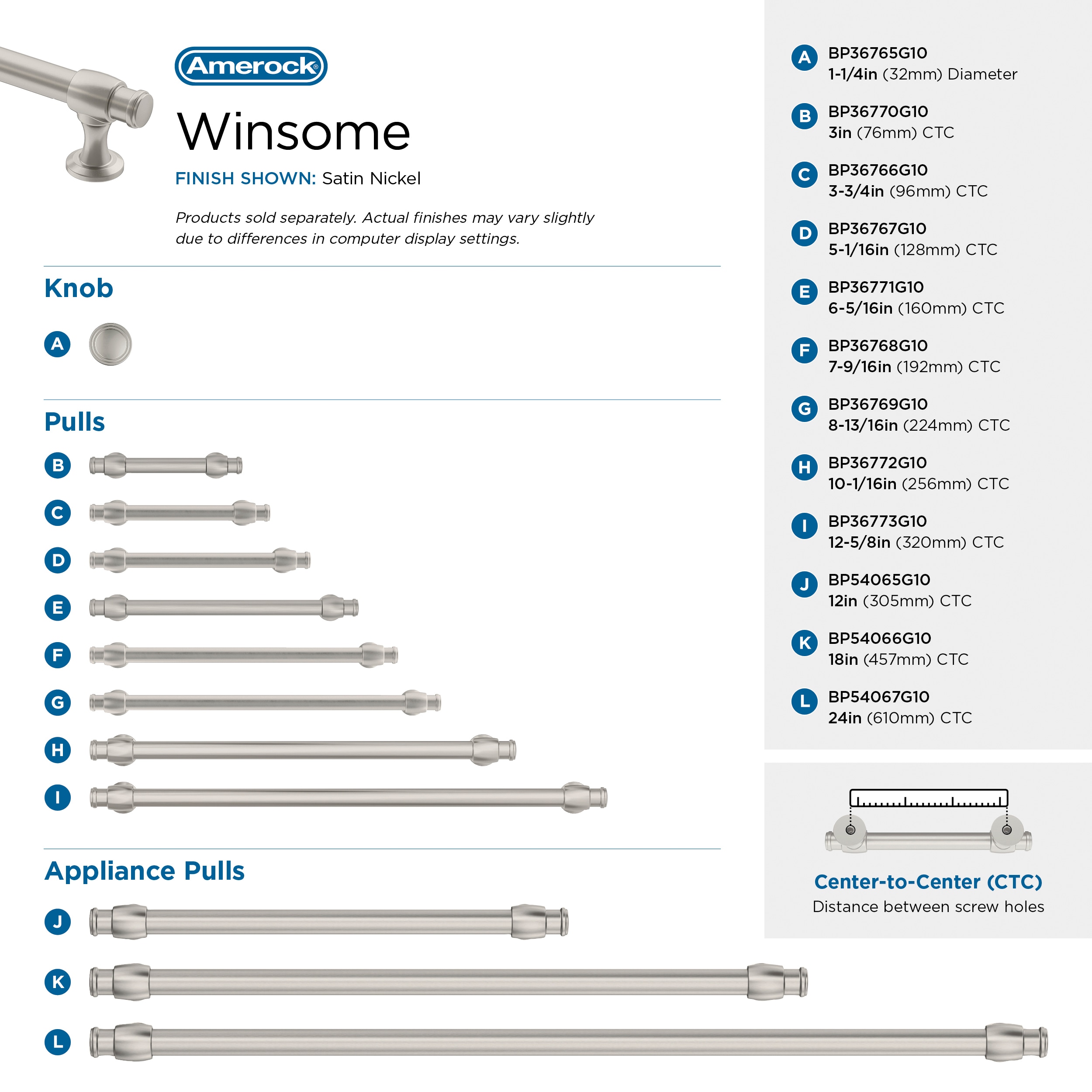 Amerock BP36767G10 Cabinet-Pulls - View #6
