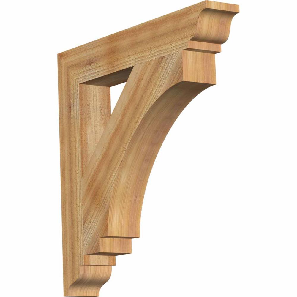 Ekena Millwork BKT04X26X26IMP01RWR Imperial traditional rough sawn 4-in x 26-in x 26-in Western red cedar Brown Wood Standard bracket