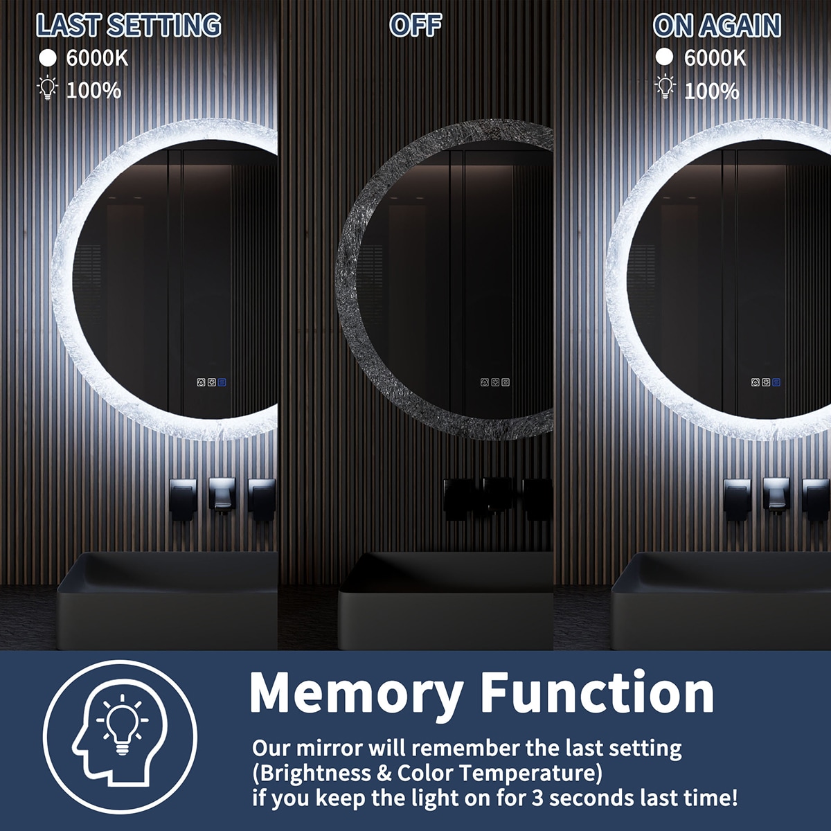 Bayfeve BFXB-14B3030-MIR Framed-Bath-Mirrors - View #4