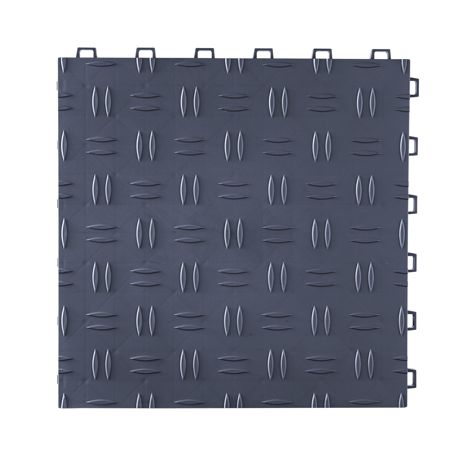 VEVOR 12-in x 12-in Diamond Polypropylene Interlocking Garage Floor Tile ( 25-sq ft ) 25 -Pack #PVCDB-SMH25P00001V0