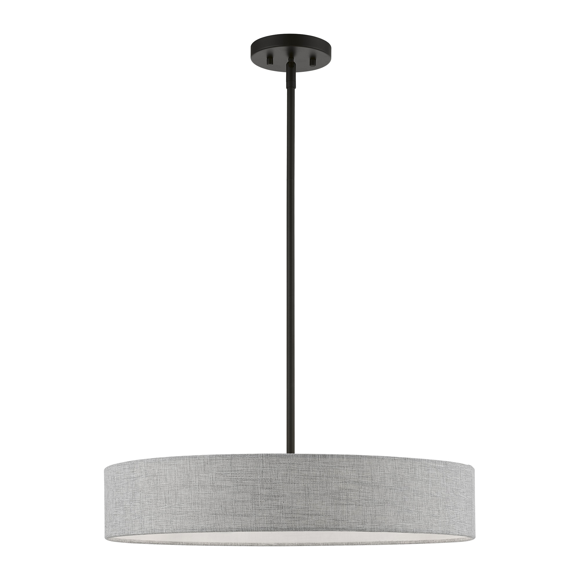 Elmhurst Black Nickel 4-Light Drum Pendant