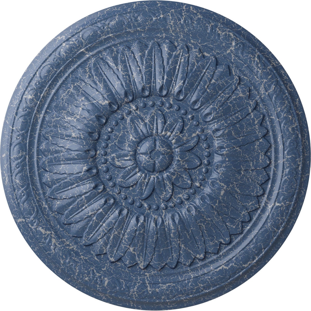 Ekena Millwork CM24TEAMC Temple 24-in W x 24-in L Painted Americana Crackle Polyurethane Whole Ceiling Medallion