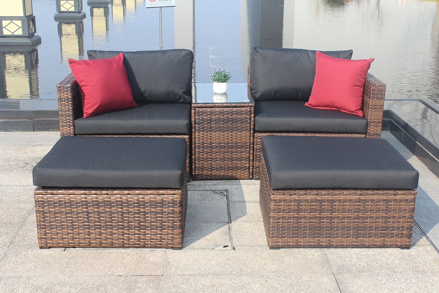 SINOFURN SYA990033BK Patio-Conversation-Sets - View #9