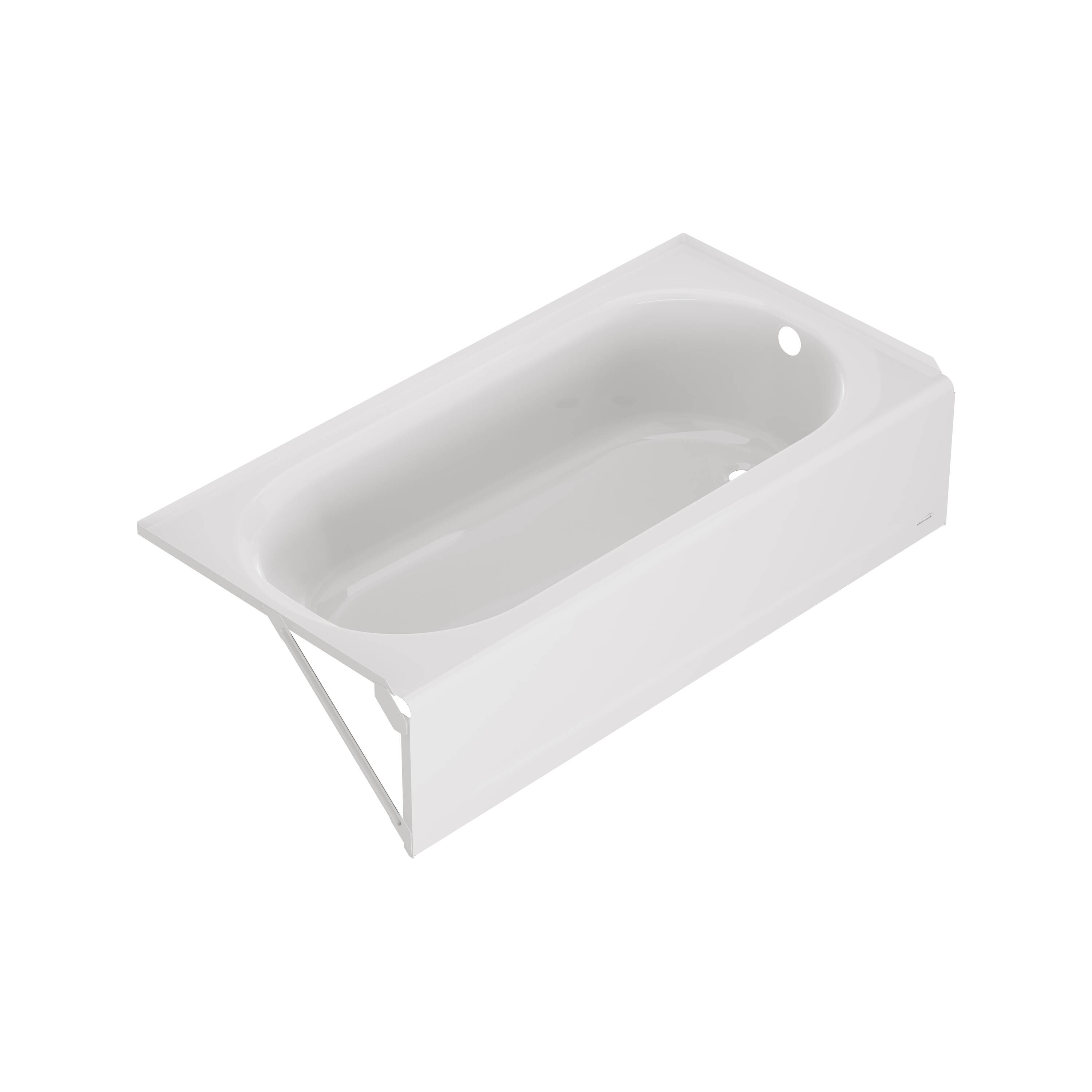 American Standard Princeton 30-in x 60-in White Porcelain Enameled Steel Alcove Soaking Bathtub (Right Drain)