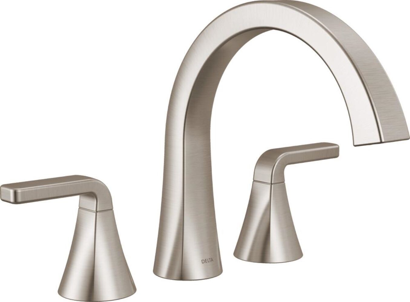 Delta Lineax Stainless 2-handle Deck-mount Roman Mid-arc Bathtub Faucet