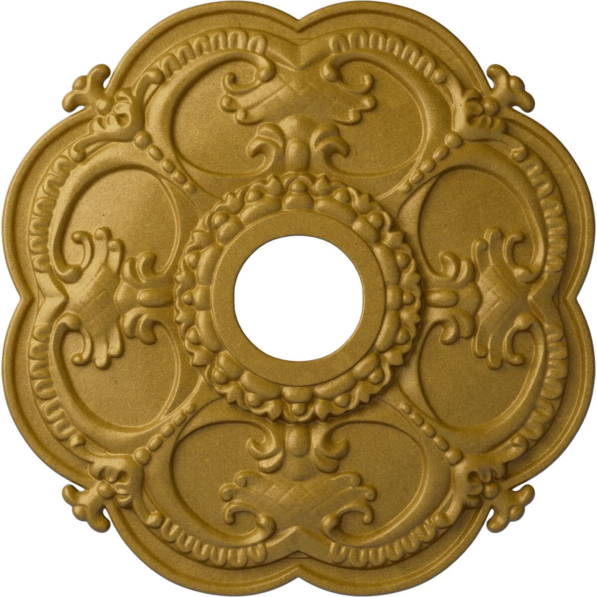 Ekena Millwork CM17ROPGS Rotherham 18-in W x 18-in L Painted Pharaohs Gold Polyurethane Whole Ceiling Medallion