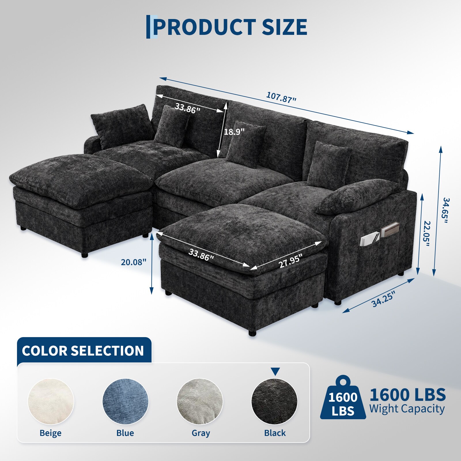 Assile BJPUKRK1BM70CPR Sofas-Loveseats - View #4