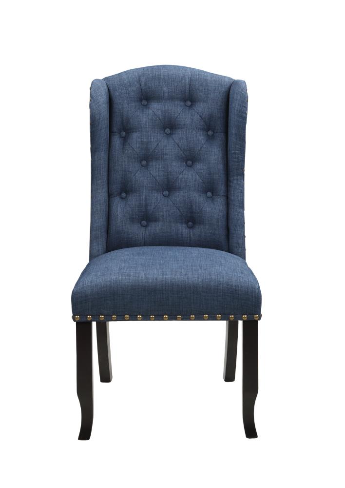 Chic Home Design FDC9085-LW Set of 2 Shira Contemporary/Modern Linen Upholstered Dining Side Chair (Wood Frame)