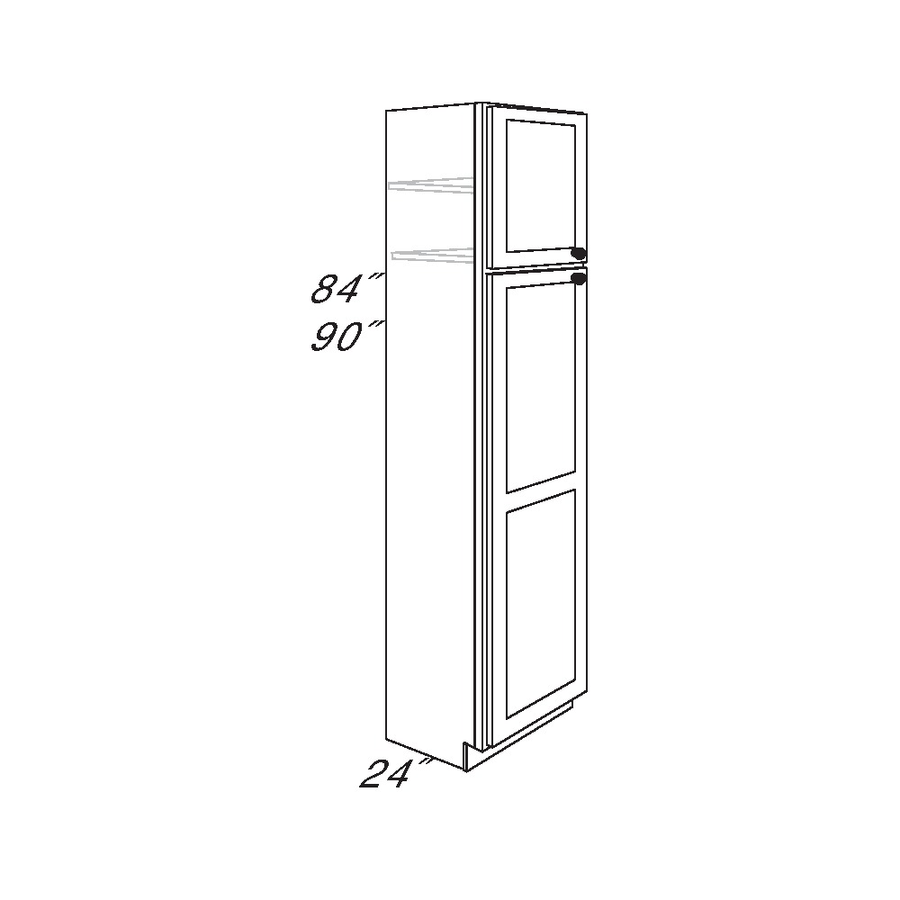 WP1884PO - Norwich Recessed - Pantry Cabinet - Single Door with