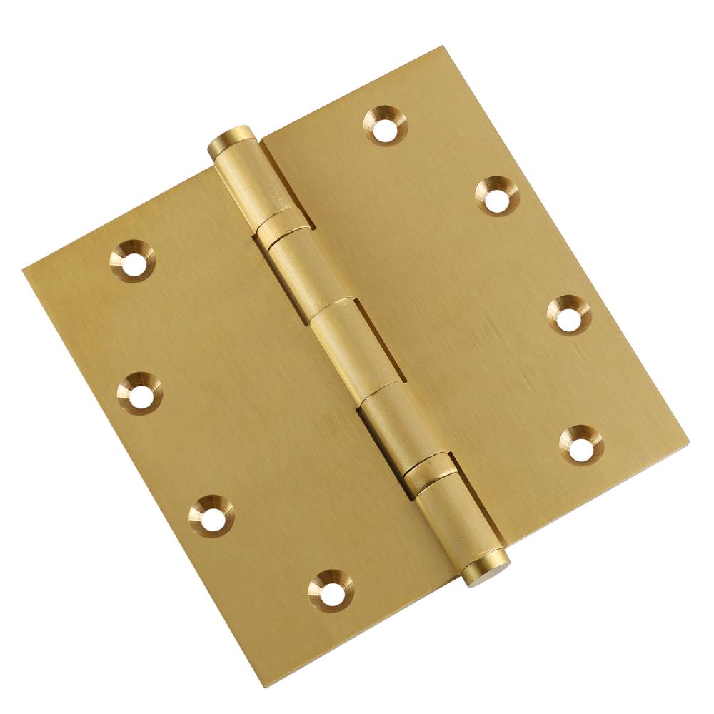 EMBASSY 5050BBUS4F-1 5-in H Square Satin Brass (US4) Mortise Interior/Exterior Door Hinge
