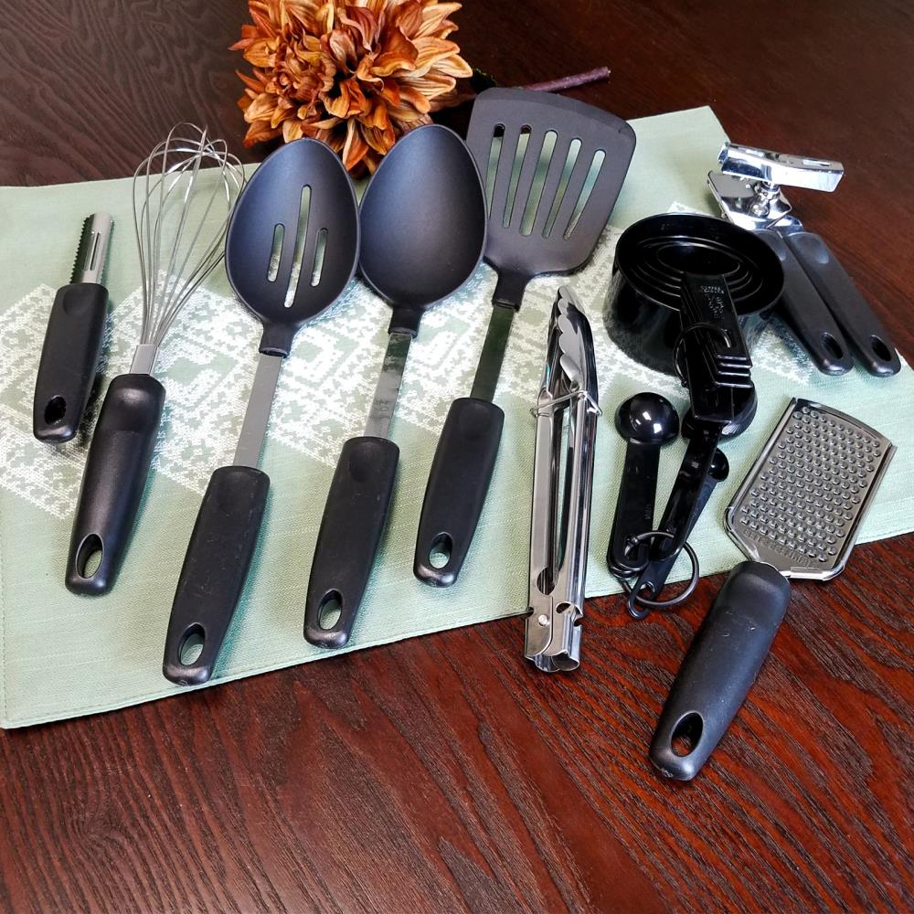 Gibson Home Total Kitchen 20-Piece Black Plastic Gadget Set, Dishwasher  Safe, ETL Safety Listed