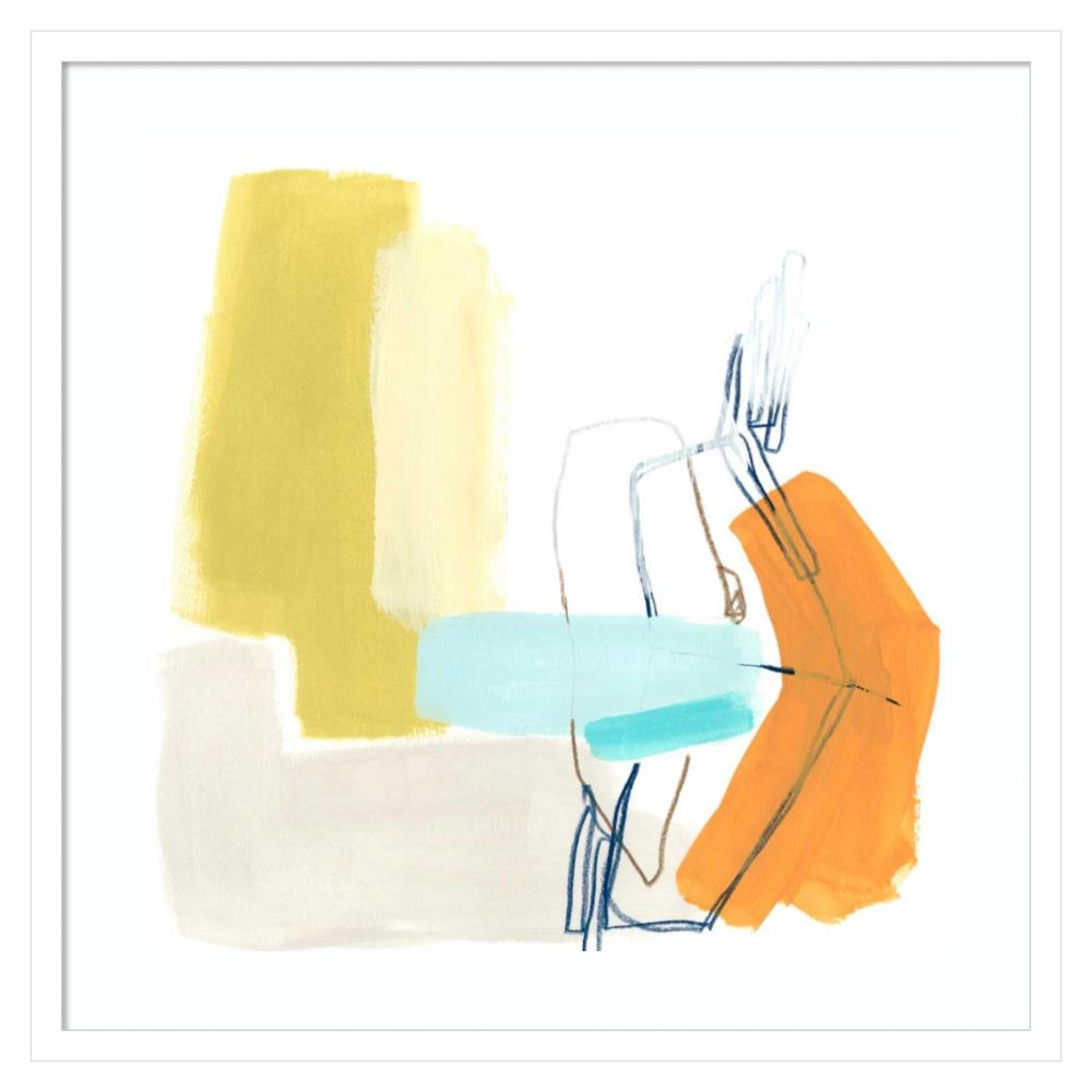 Amanti Art DSW5346388 Discontinued White Wood Framed 25.12-in H x 25.12-in W Abstract Paper Print