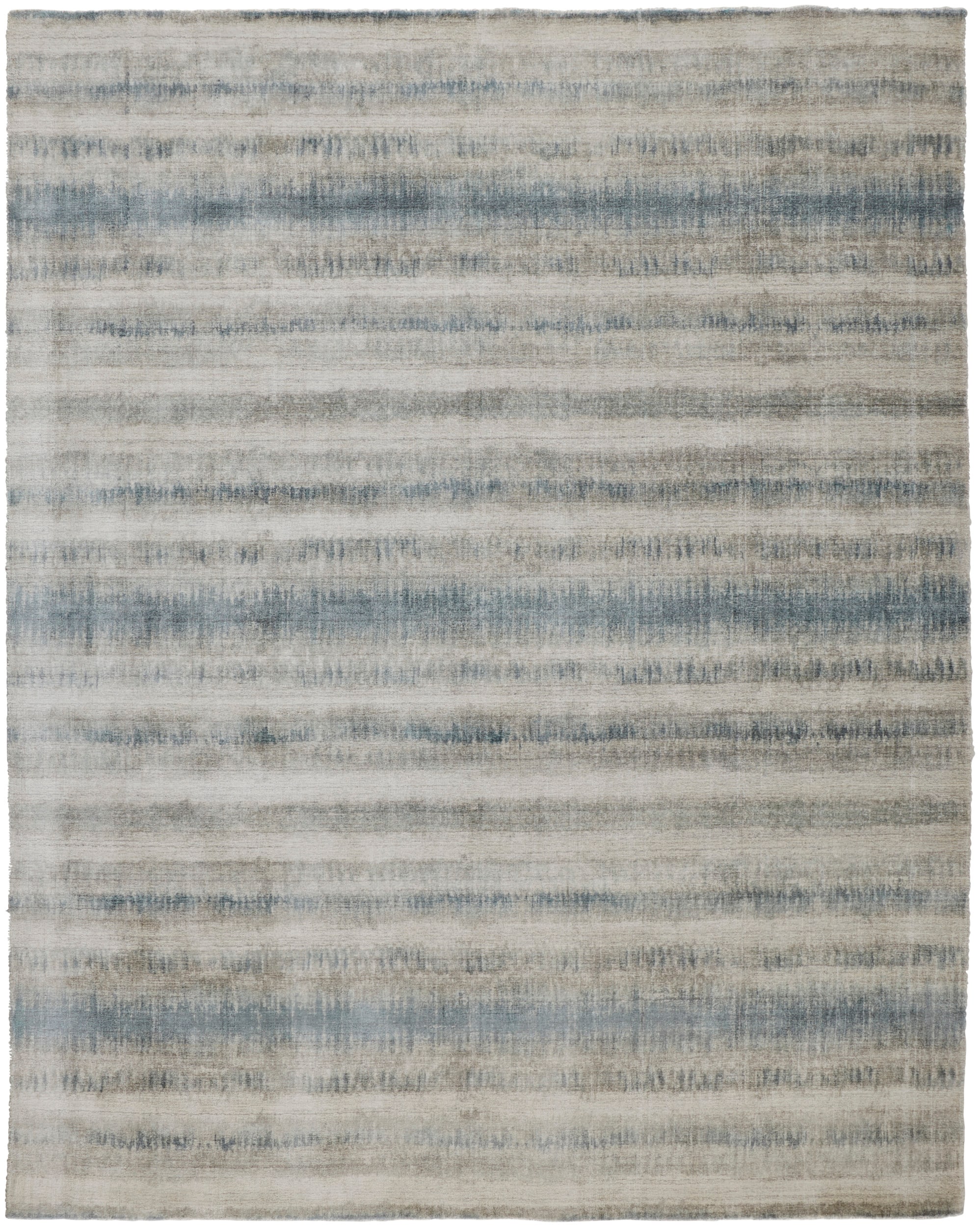 Room Envy MKYR8824BLU000J00 12 x 15 (ft) Loomed Rayon Gray/Blue/Green Rectangular Indoor Stripe Area rug