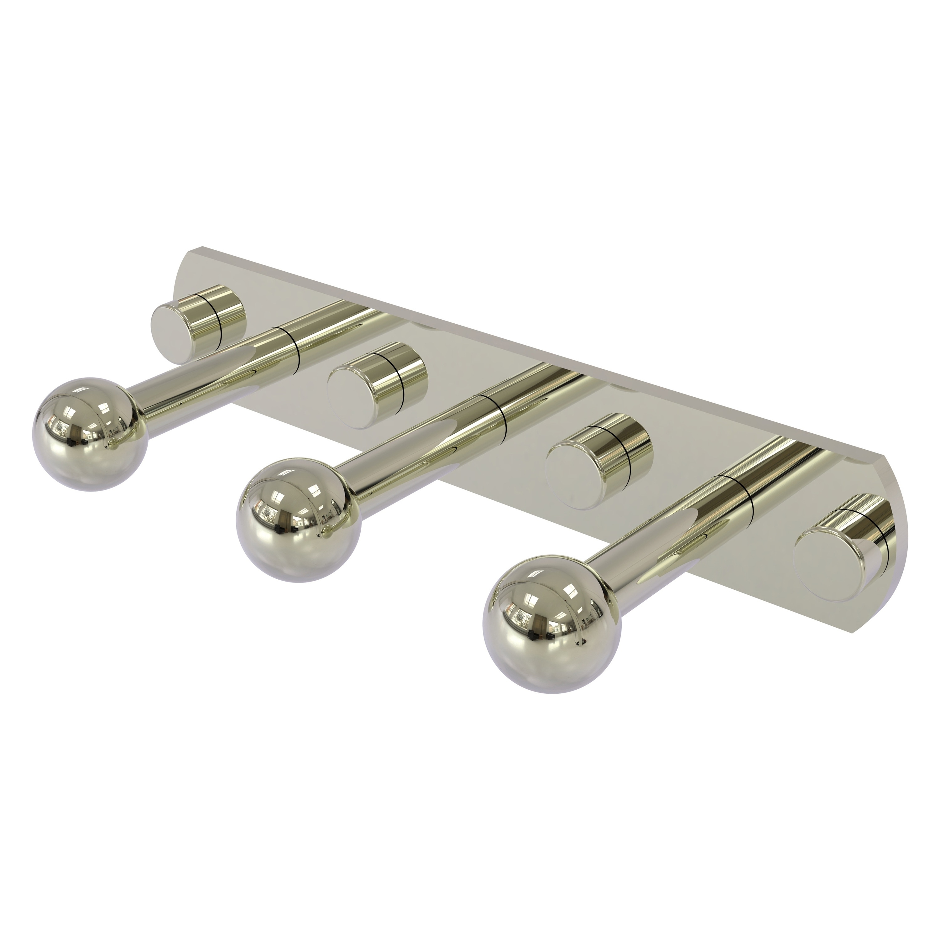 Allied Brass P1000-20-3-PNI Prestige Skyline Polished Nickel Triple -Hook Wall mount Towel Hook