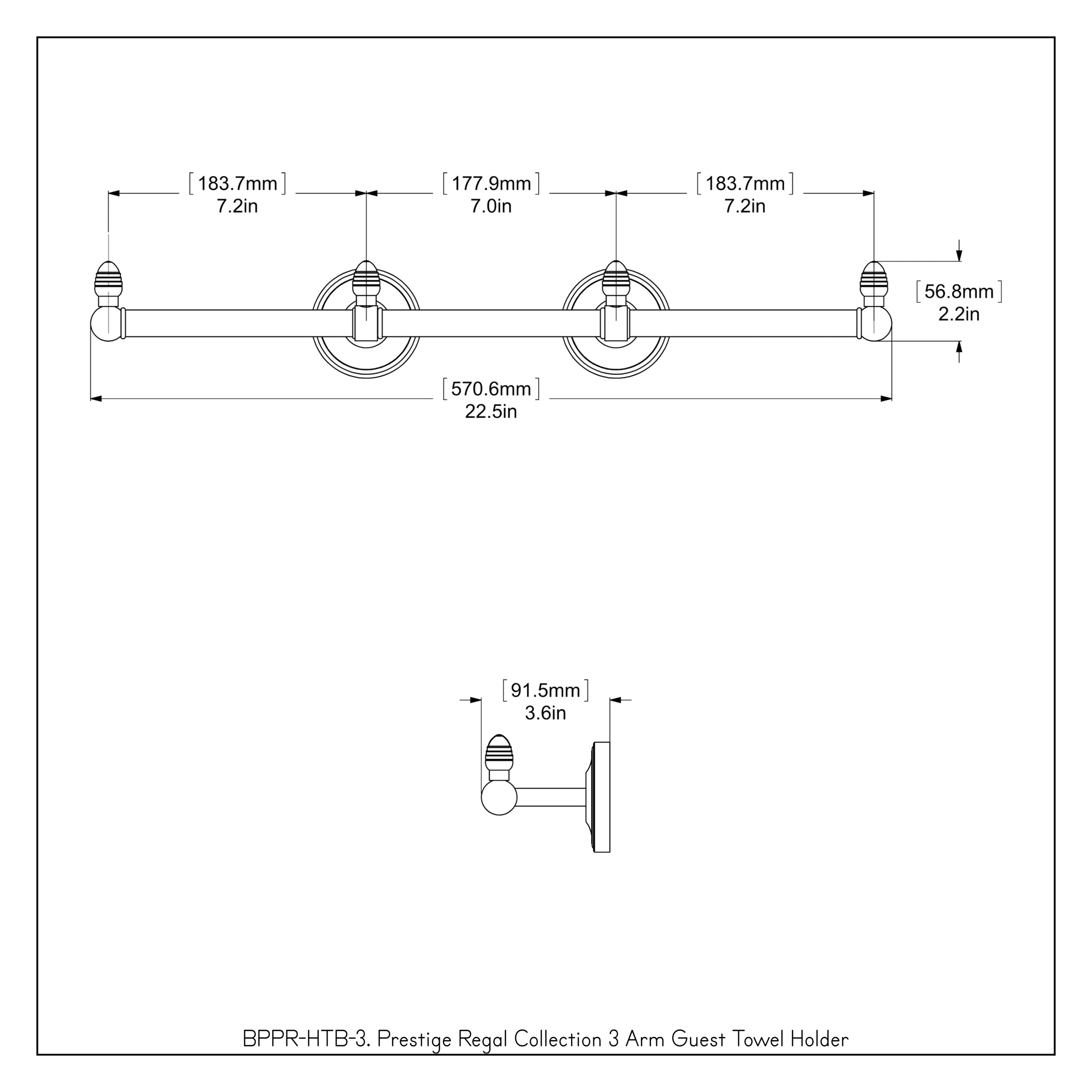 Allied Brass Mercury 30 x 32.5 Brushed Bronze Solid Brass Double Tow – US  Bath Store