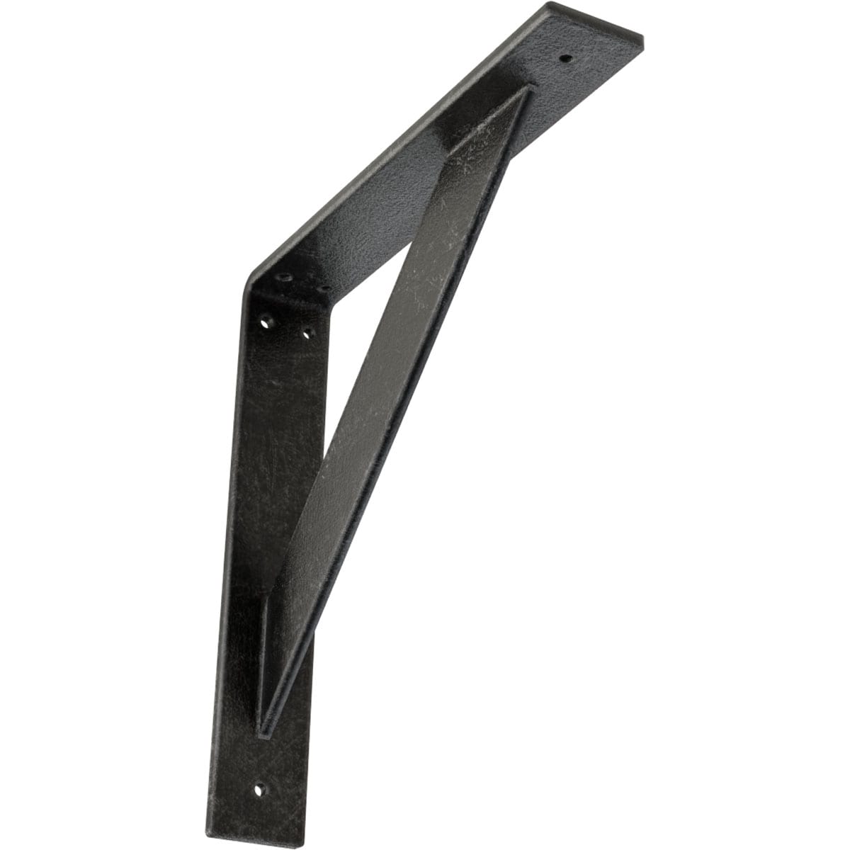 Ekena Millwork BKTM02X12X12TRASV Traditional 12-in x 2-in x 12-in Gray Steel Mounting bracket