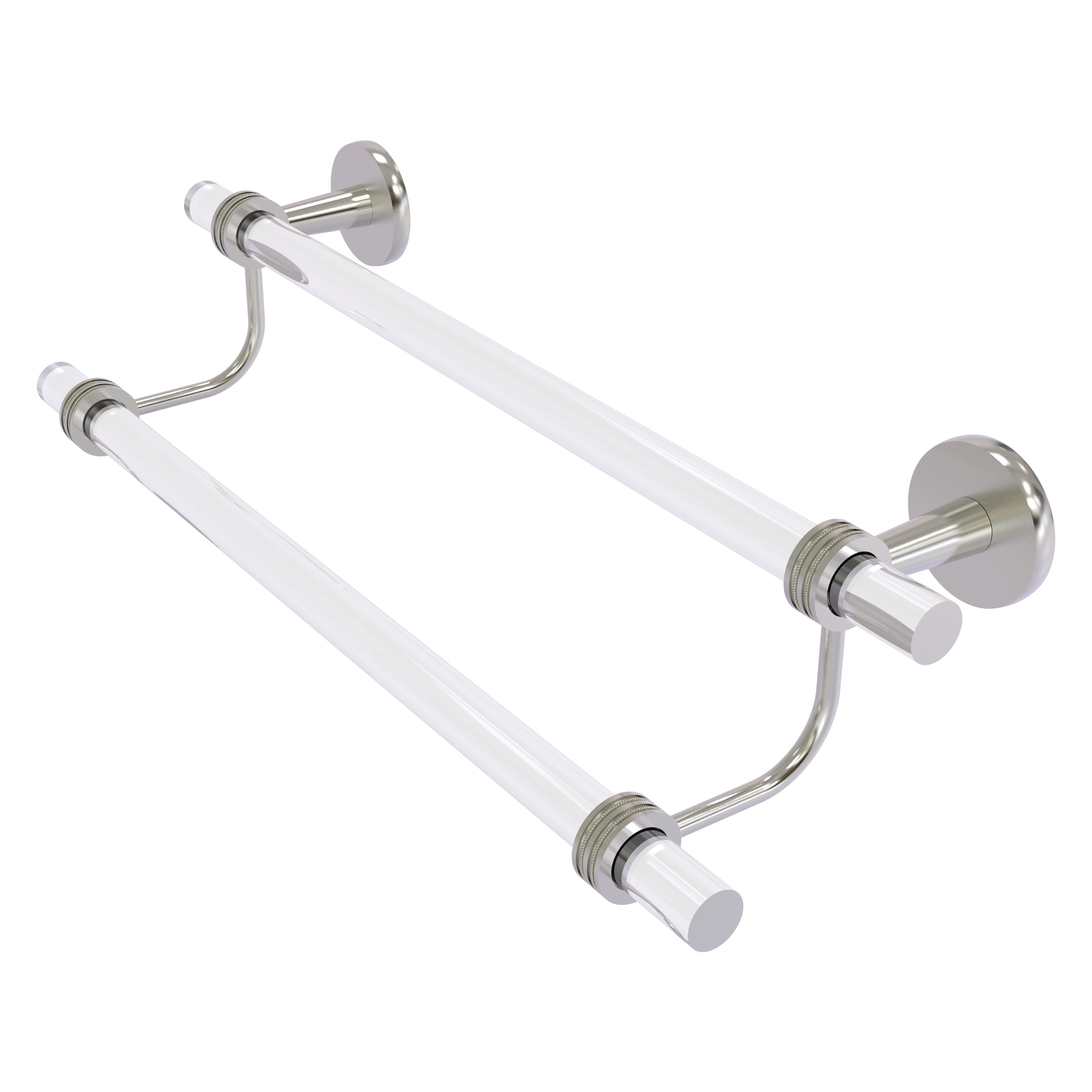 Allied Brass CV-72D-30-SN Clearview 30-in double Satin Nickel Wall mount Double Towel Bar