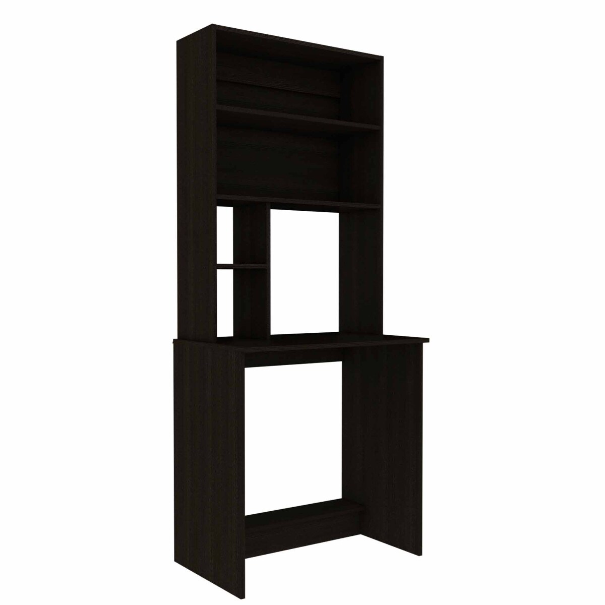 HomeRoots 4000403828 Milo Black Computer Desk with Hutch