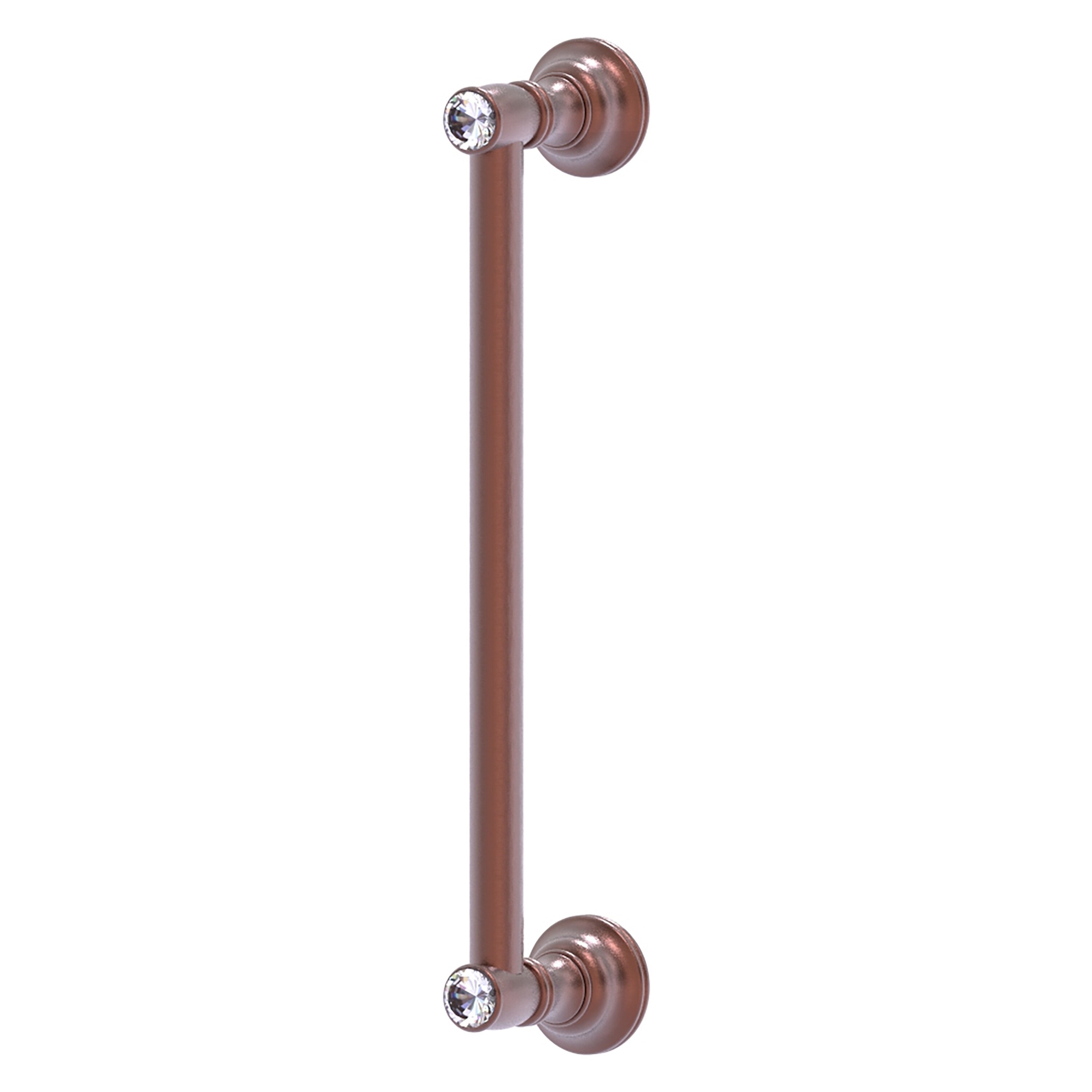 Allied Brass CC-3-12-CA Carolina Crystal 12-in , 305mm Center to Center Antique Copper Dual Mount Cylindrical Bar For Use on Appliances Drawer Pulls