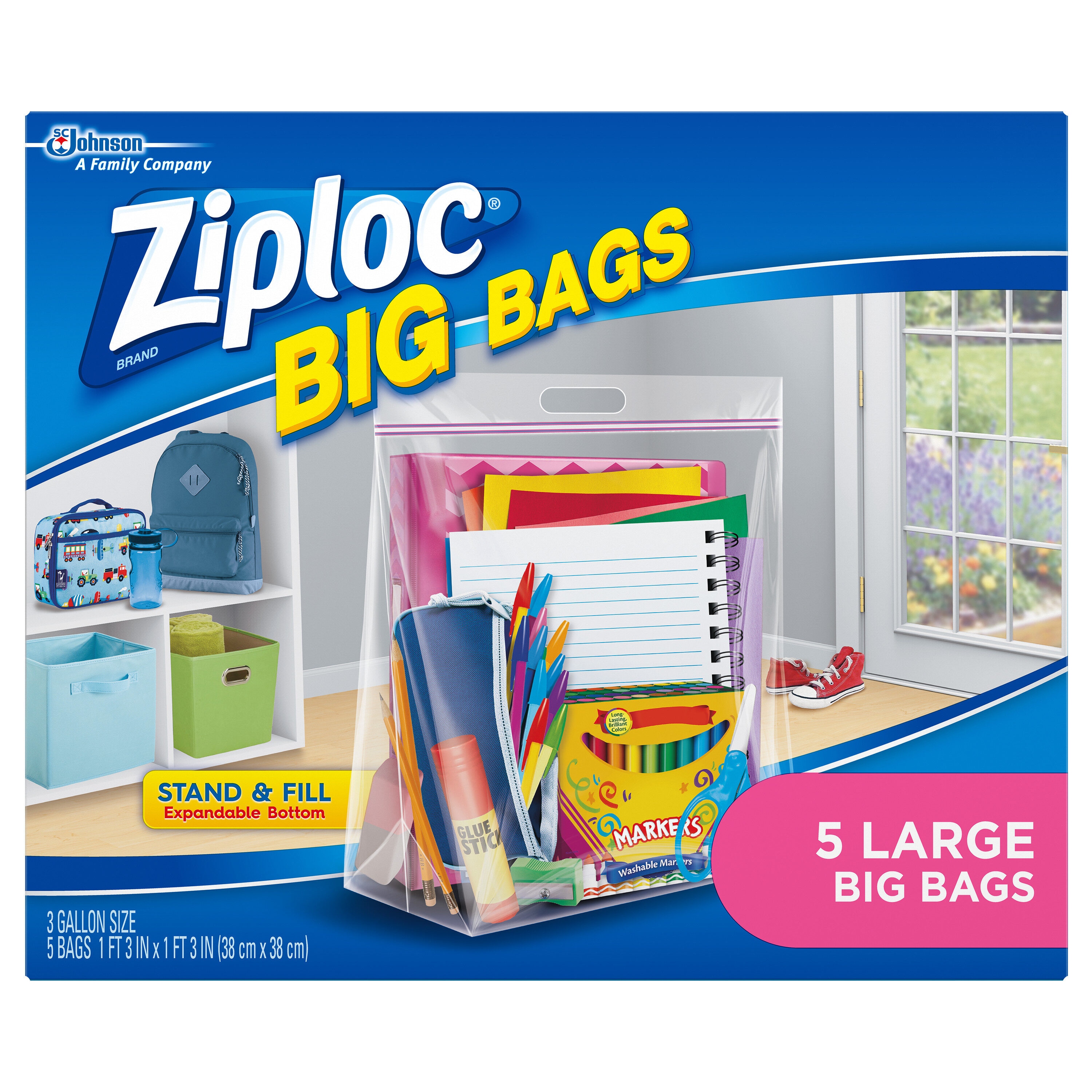 Ziploc Big-Bag 5-Count 3-Gallon (s) Storage Bags in the Plastic Storage Bags  department at
