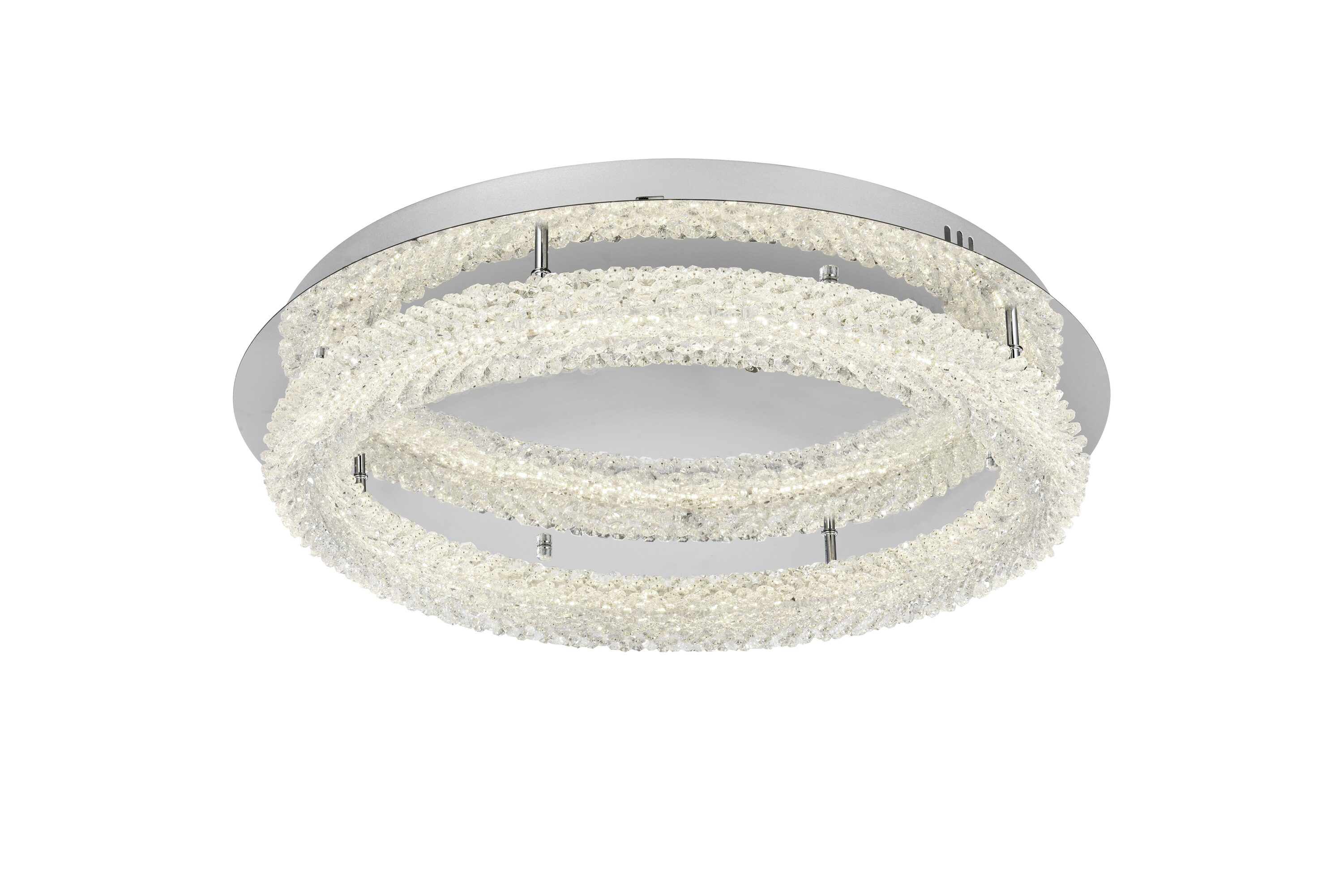 Bowen 26'' Chrome Crystal LED Flush Mount Light