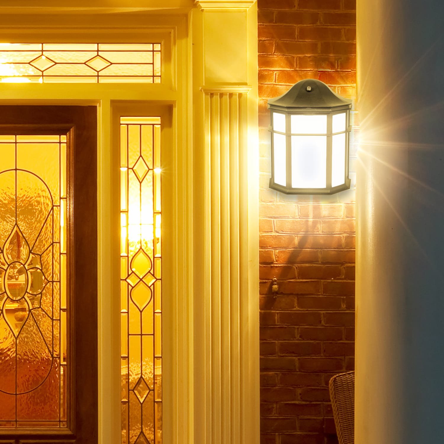 Black Bronze Outdoor LED Wall Sconce with Dusk to Dawn Sensor