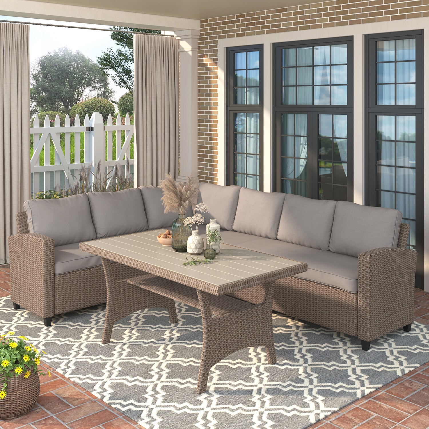 SINOFURN SYA010238BN Patio-Dining-Sets - View #3