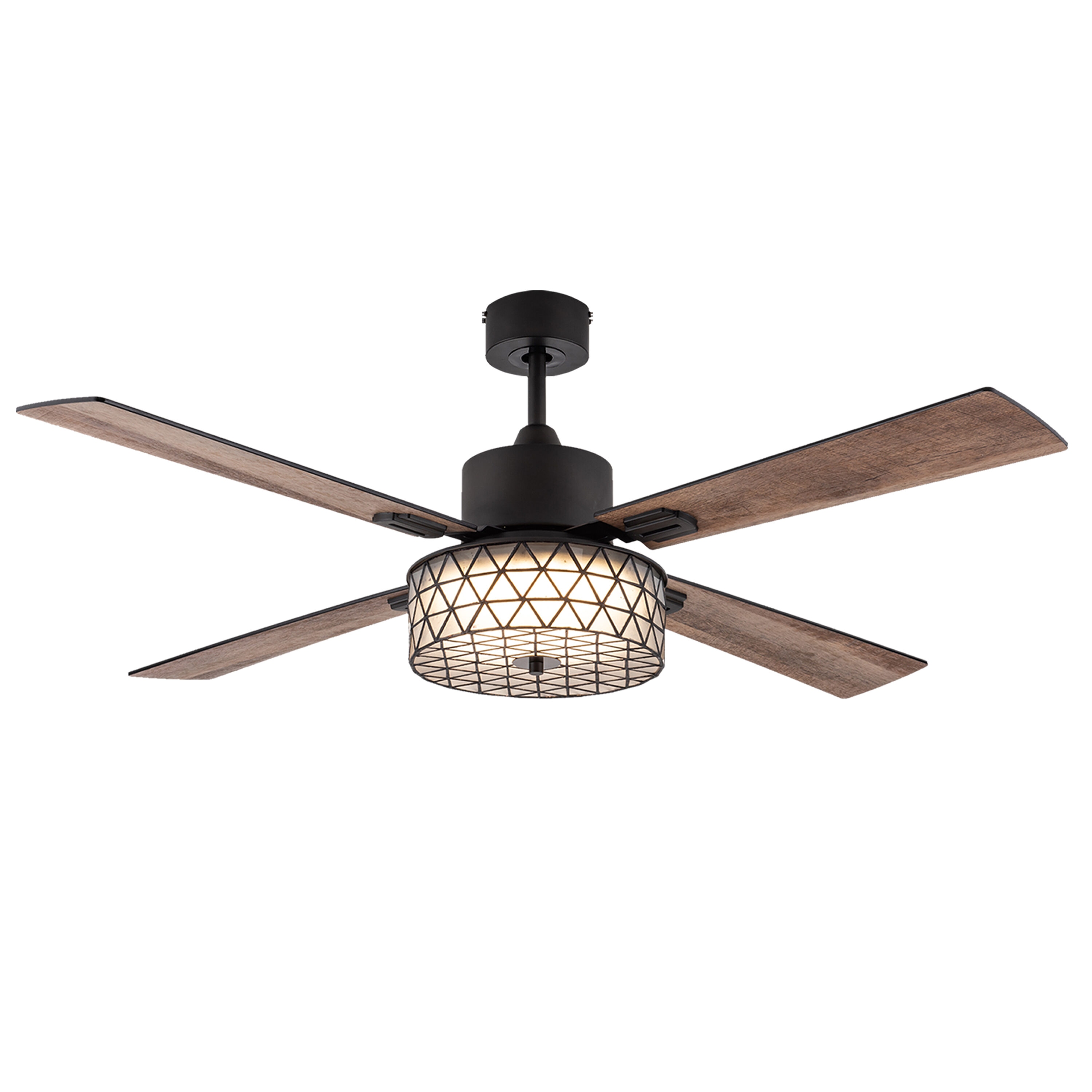 River of Goods 20032 52-in Integrated LED Oil-rubbed with Reversible Blades Ceiling Fan With Light - Remote Included ( 4 -Blade )
