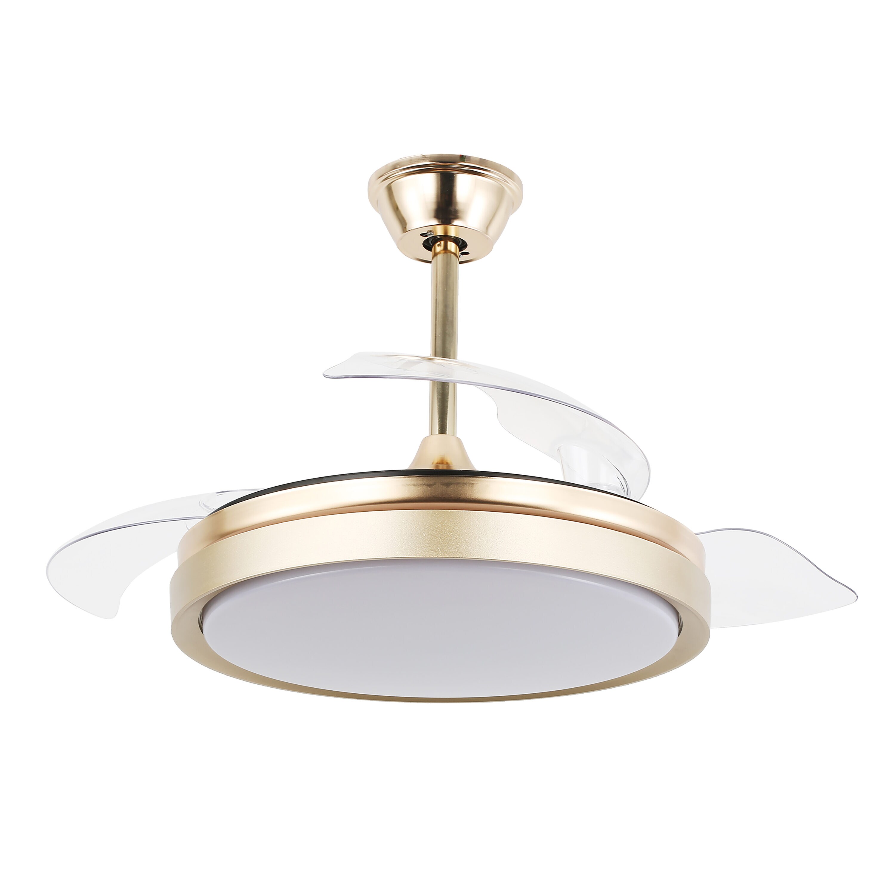 Oaks Decor Cavinati 42in Gold Colorchanging Integrated LED Indoor