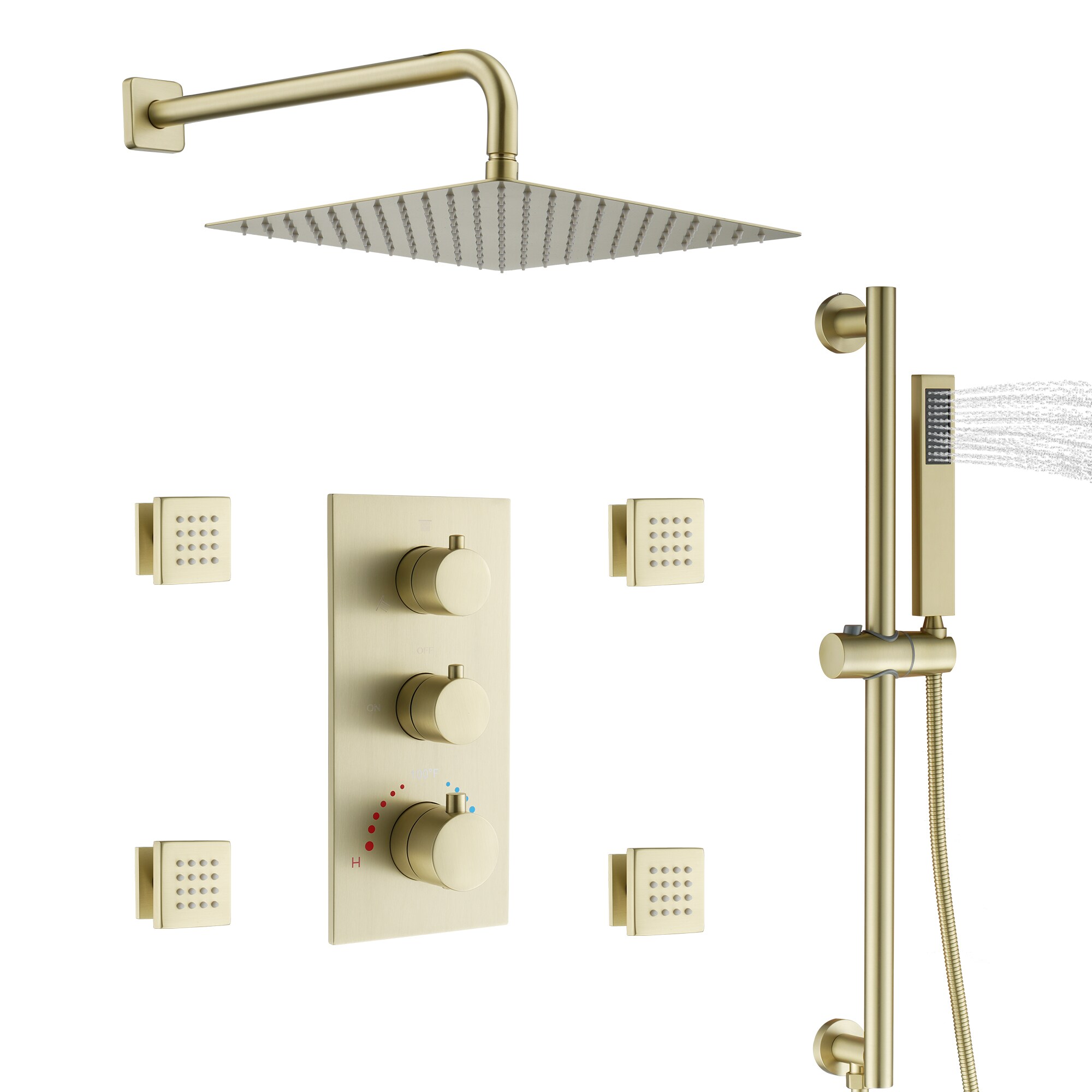 CASAINC CA-A4383-BG Showerhead-Bar-Panels - View #2