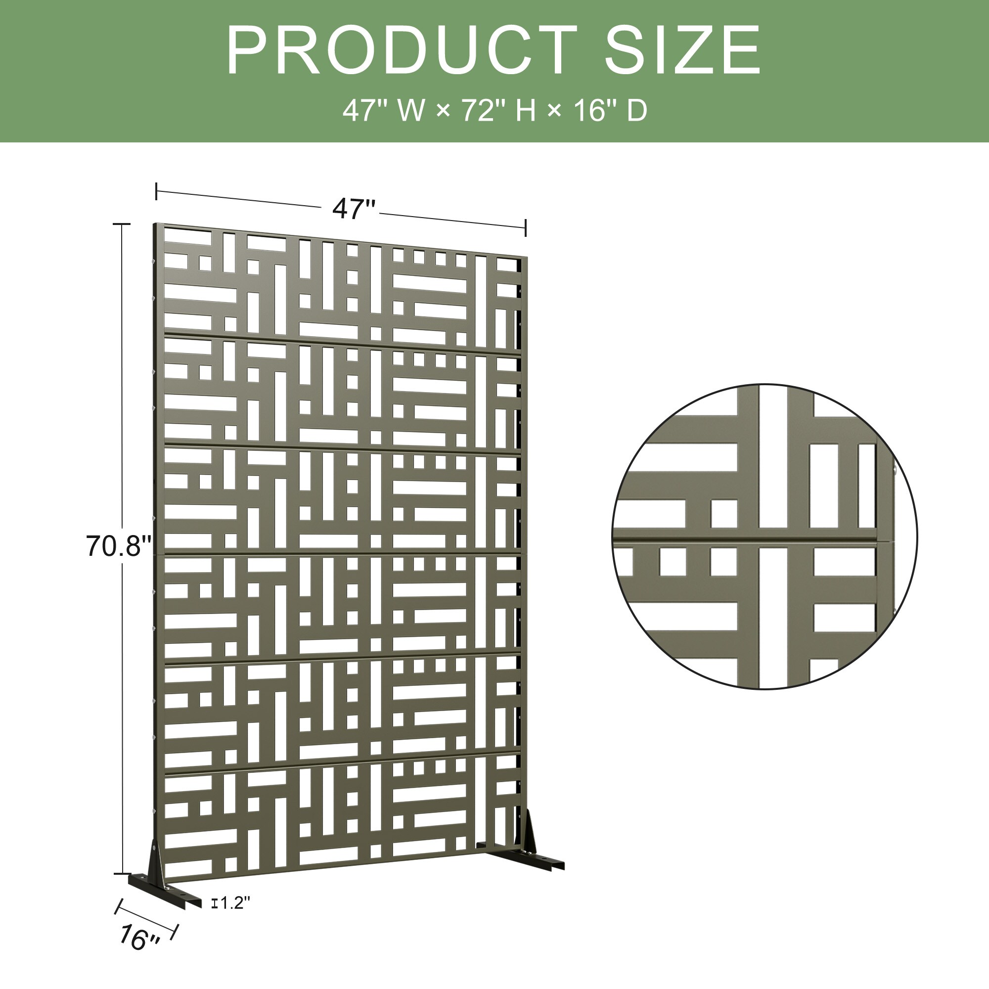 Wooakway LS0605-601B58 Outdoor-Privacy-Screen - View #6