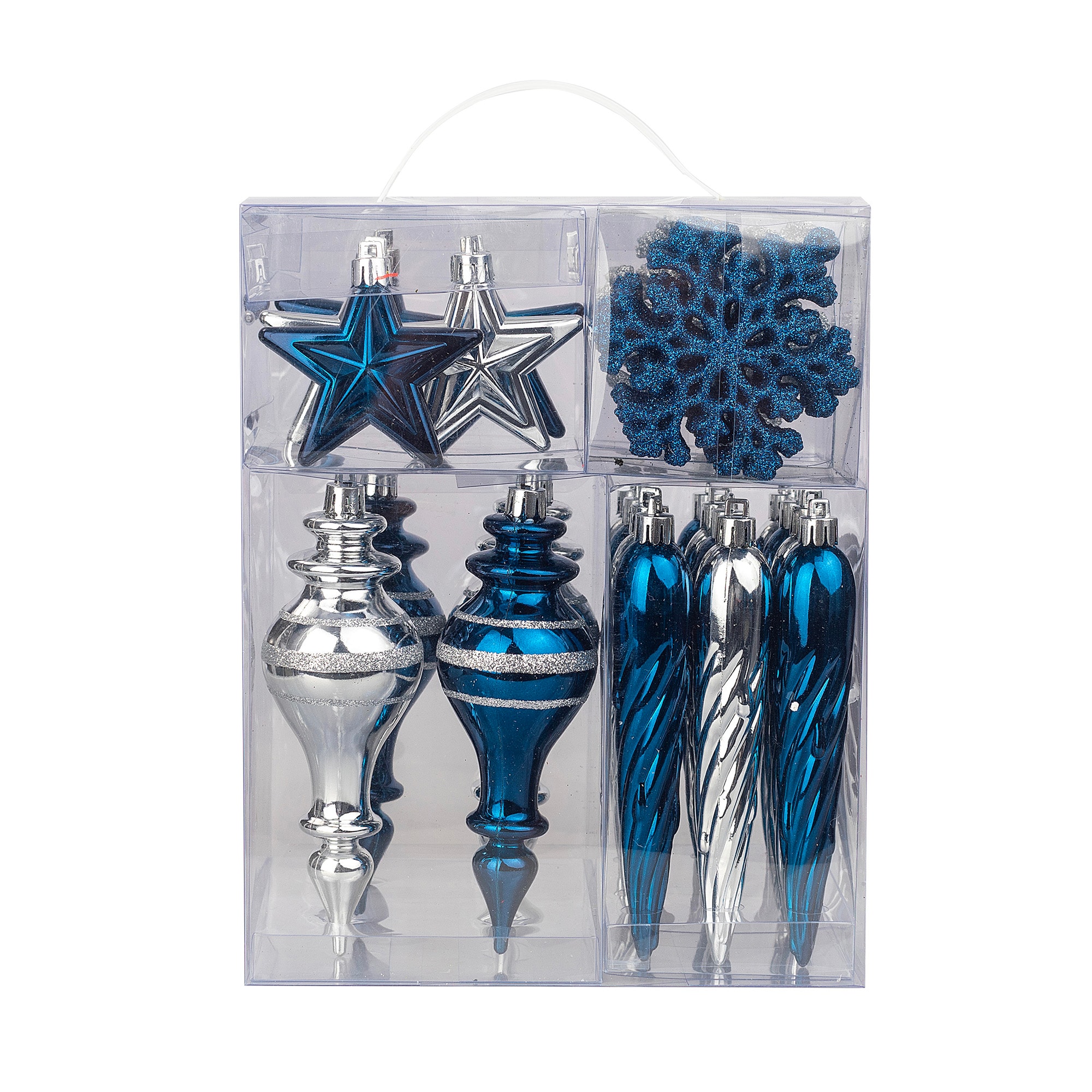 Holiday Living 88M0016L 48 -Pack Multiple colors/finishes Assorted (assorted) Indoor Ornament set Shatterproof