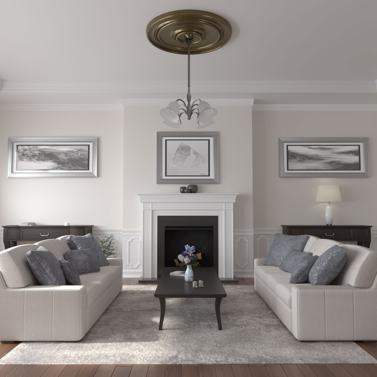 Ekena Millwork CM54TCLBRS Ceiling-Medallions - View #3