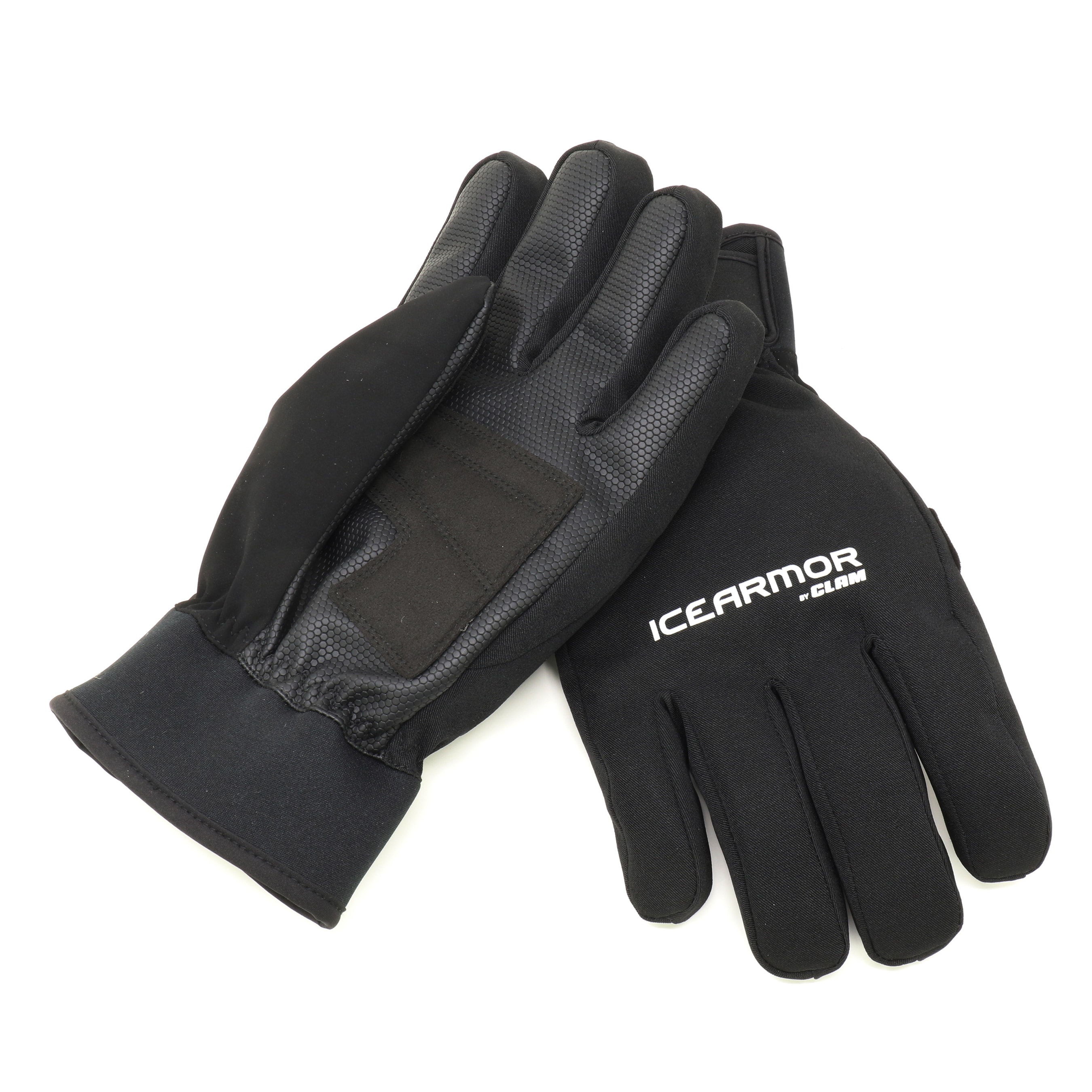 Clam Outdoors Delta Men's Ice Fishing Gloves, Black, Adult L/XL, 3