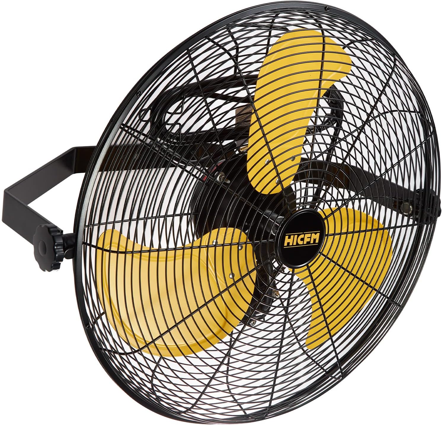 HICFM 5100 CFM 20 inch Outdoor Wall Mount Fan 3-Speed High Velocity Weatherproof Wall-mounted Fan with IP44 Sealed Motor and Manual GFCI Plug for Patios Industrial Garage and Gazebo UL Listed