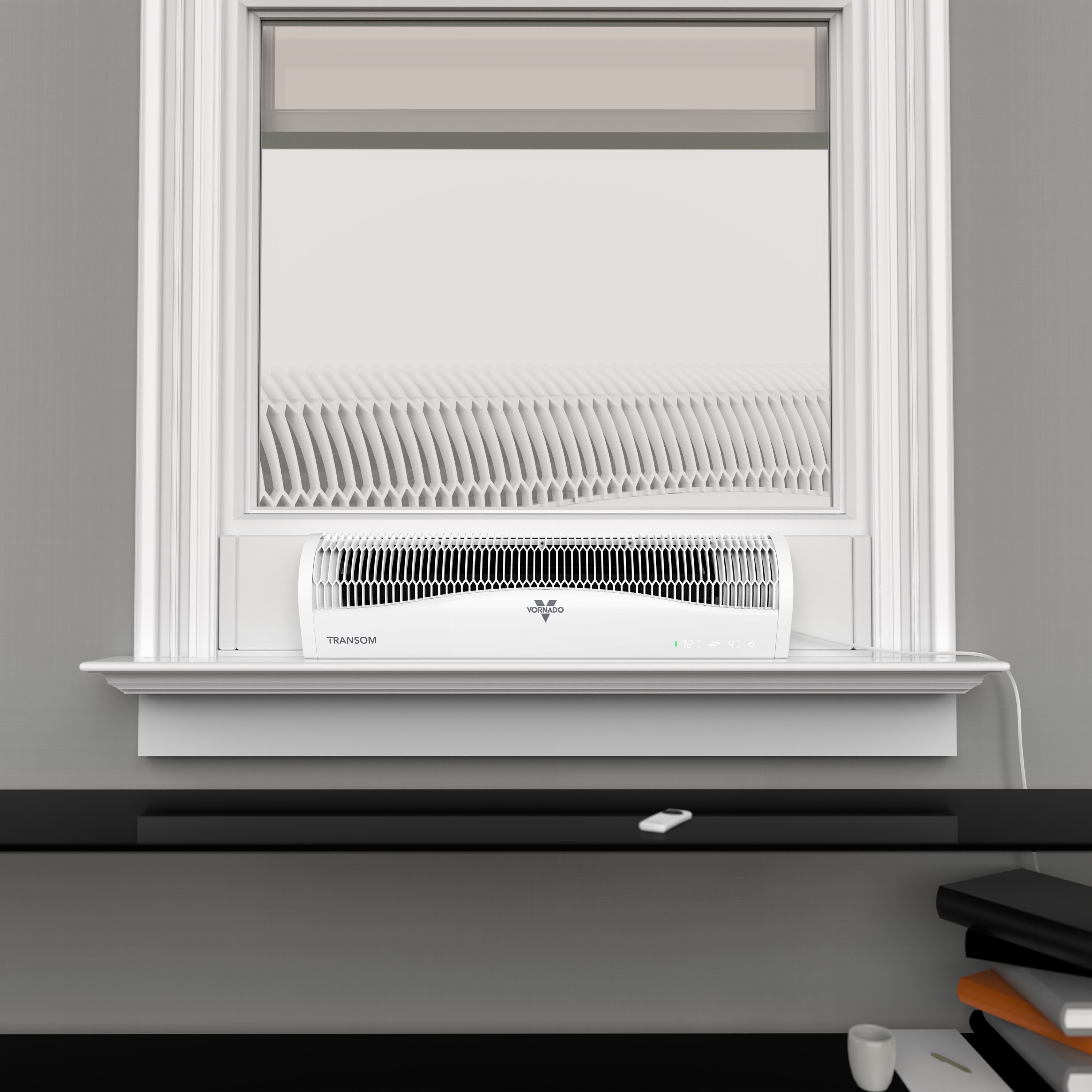 Vornado 25-in 120-Volt 4-Speed High Velocity Indoor Ice White Window Fan with Remote