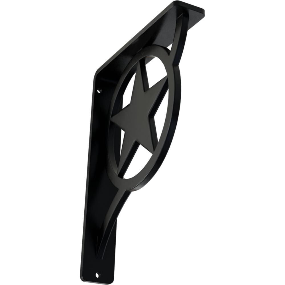 Ekena Millwork BKTM01X05X08SAU Austin 5.5-in x 1.5-in x 8-in Black Wrought iron Countertop support bracket