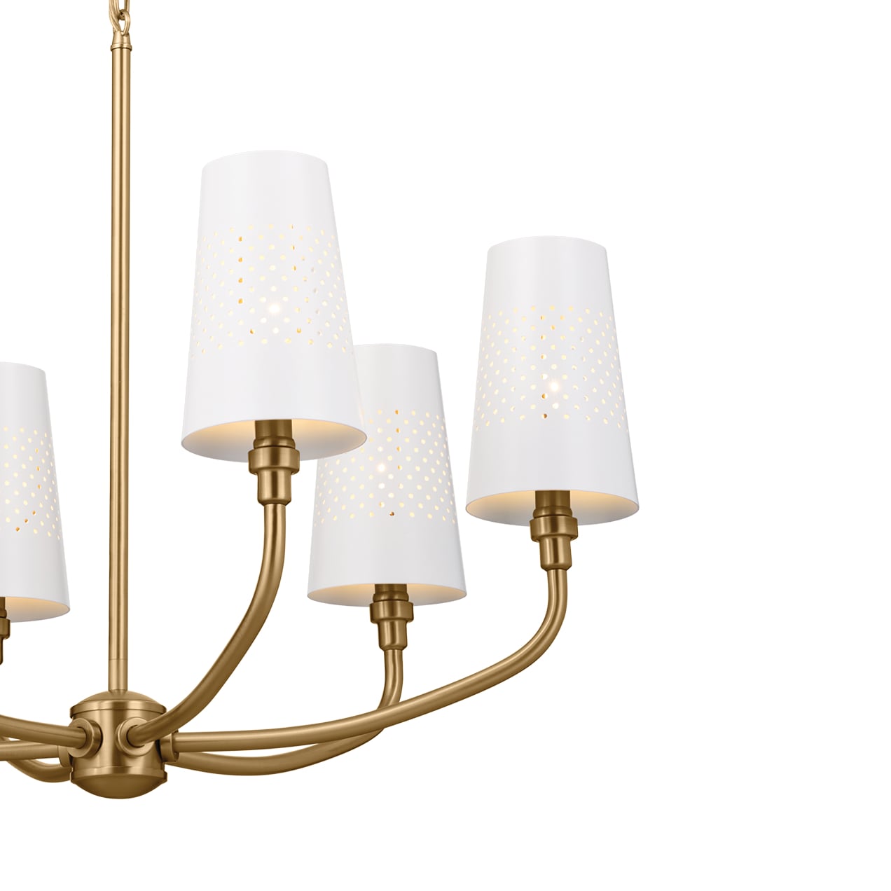 Kichler Adeena 6 -Light Brushed Brass Traditional For Use in Bedrooms, Dining Rooms, Foyers, Kitchens, Living Rooms Chandelier 5269691 Sansujyuku sansujyuku.com