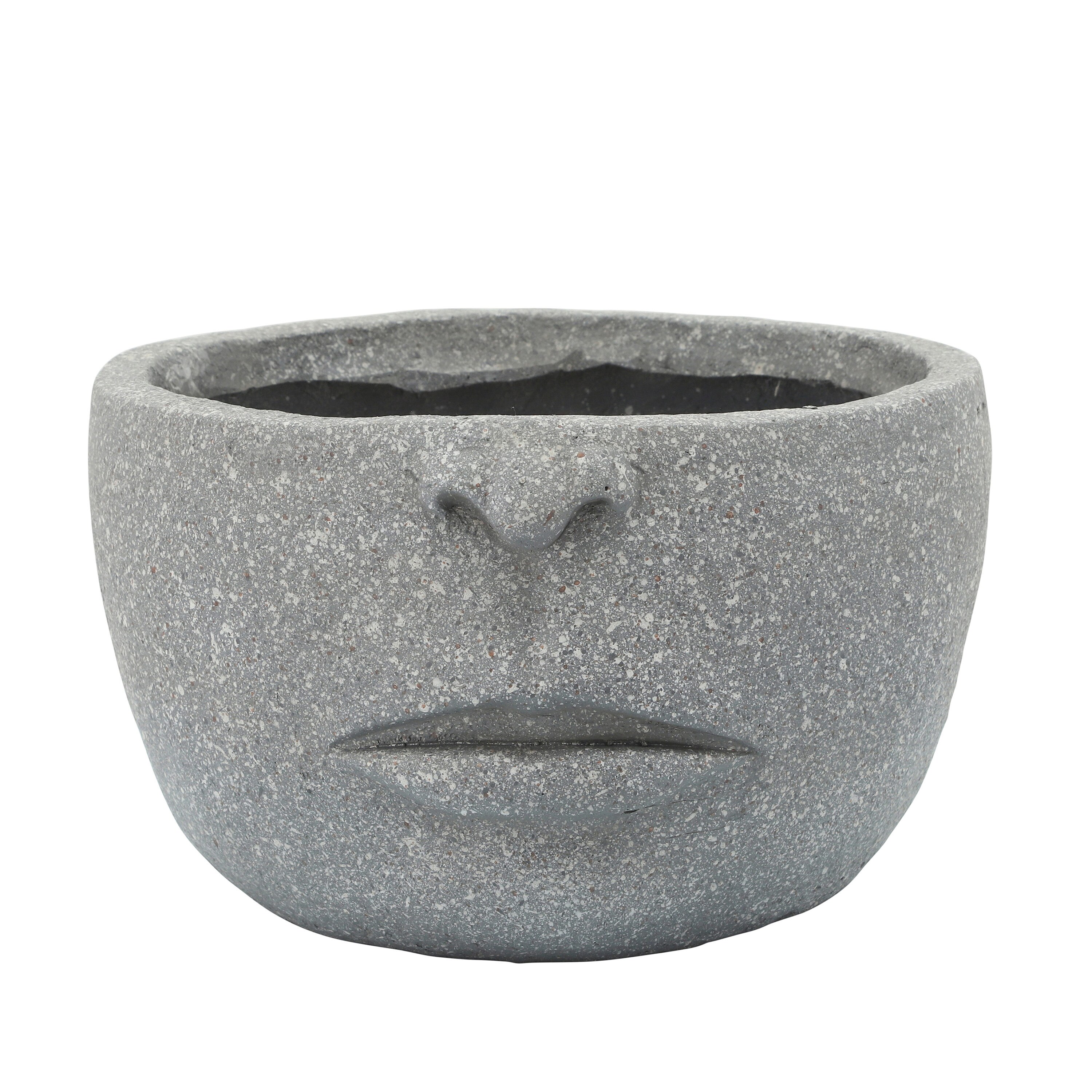 Sagebrook Home 16173-01 Novelty 12-in W x 7-in H Gray Resin Indoor/Outdoor Planter