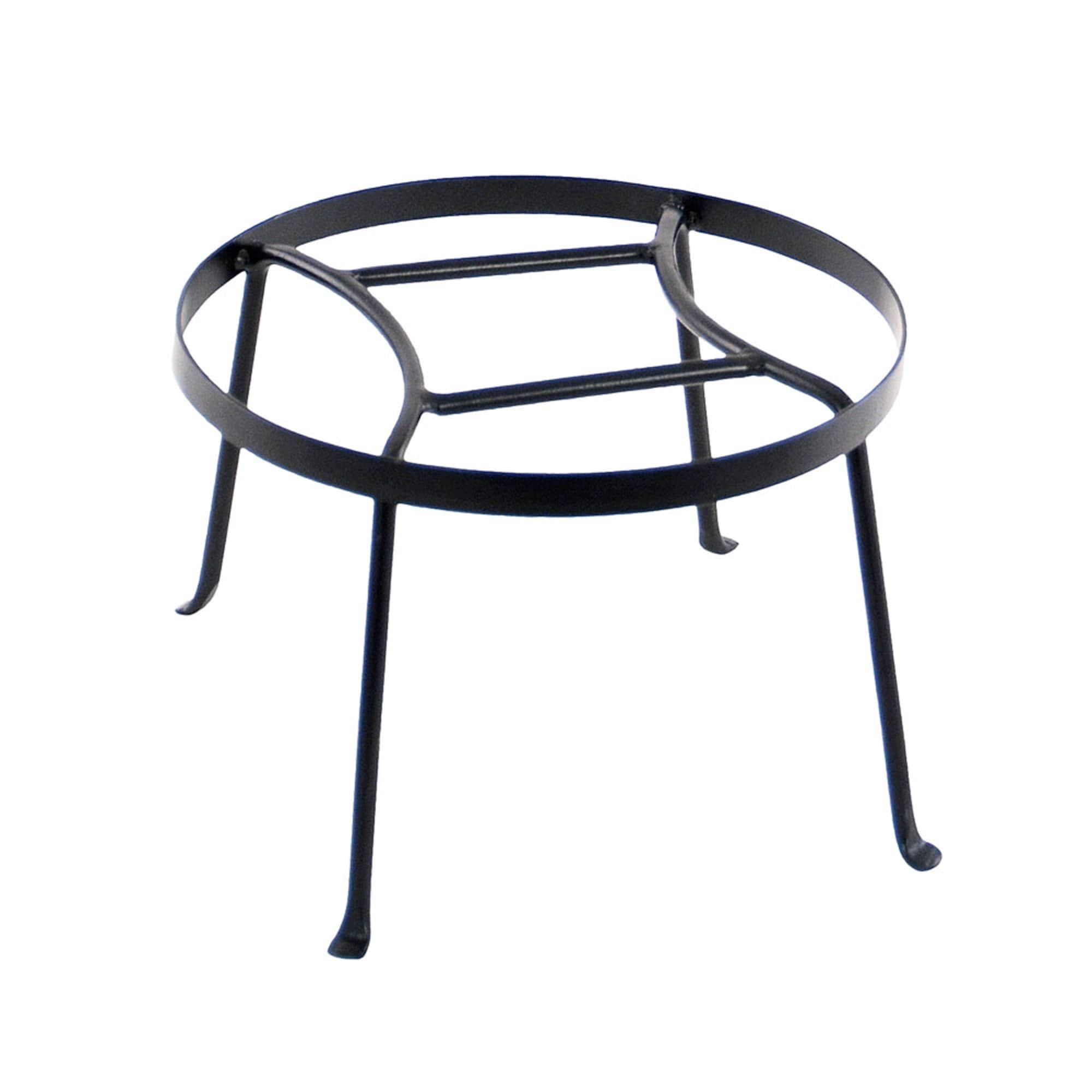 allen + roth 15-in H x 11.8-in W Black Indoor/Outdoor Round Steel Plant  Stand in the Plant Stands department at